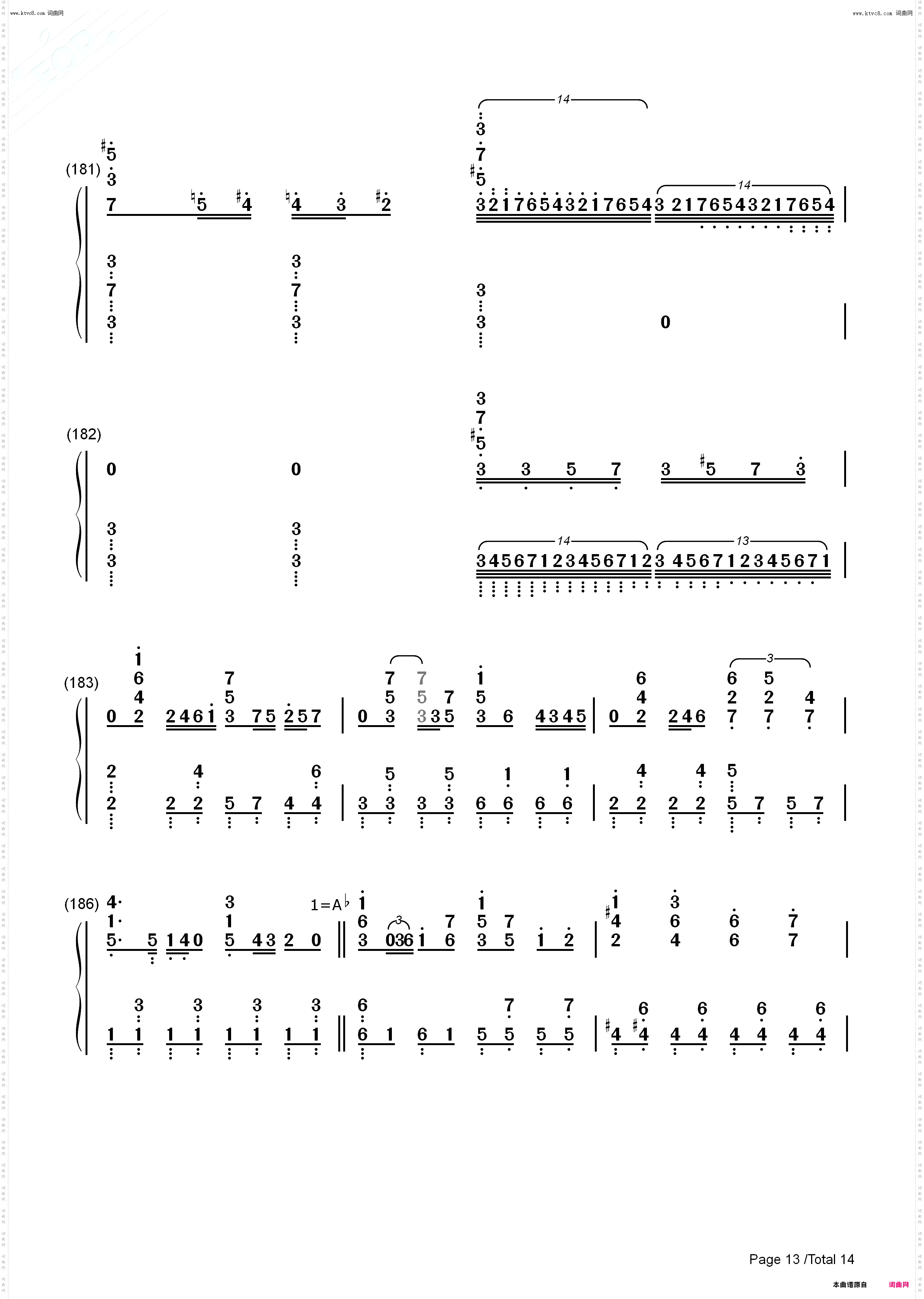 Anima-Deemo-古树旋律_钢琴五线谱及简谱