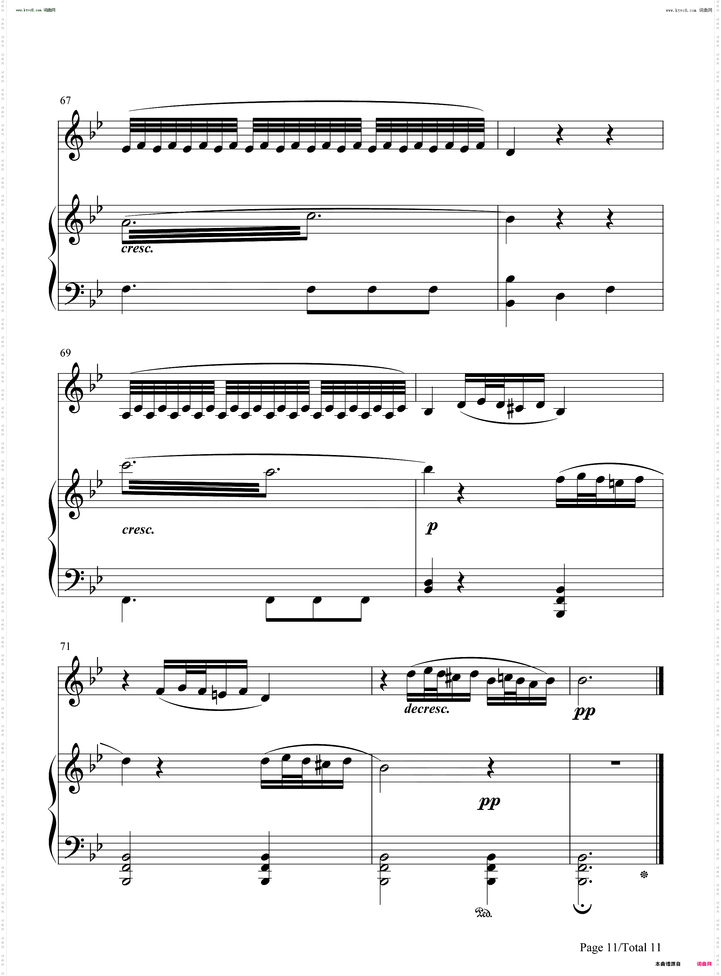 春天奏鸣曲第二乐章_钢琴五线谱及简谱