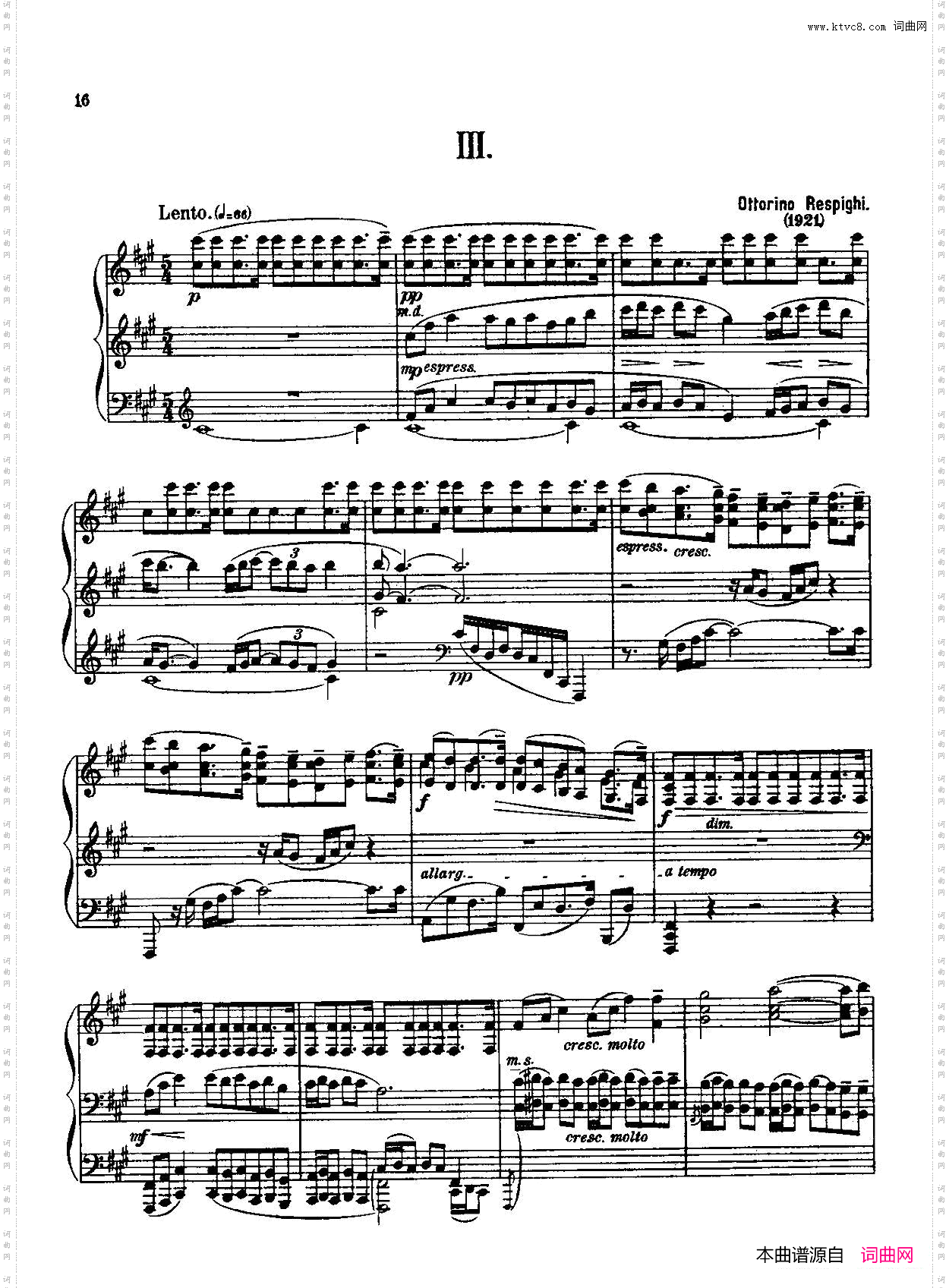 Three Preludes on Gregorian Melodies三首格里高利圣咏前奏曲 3· 慢板