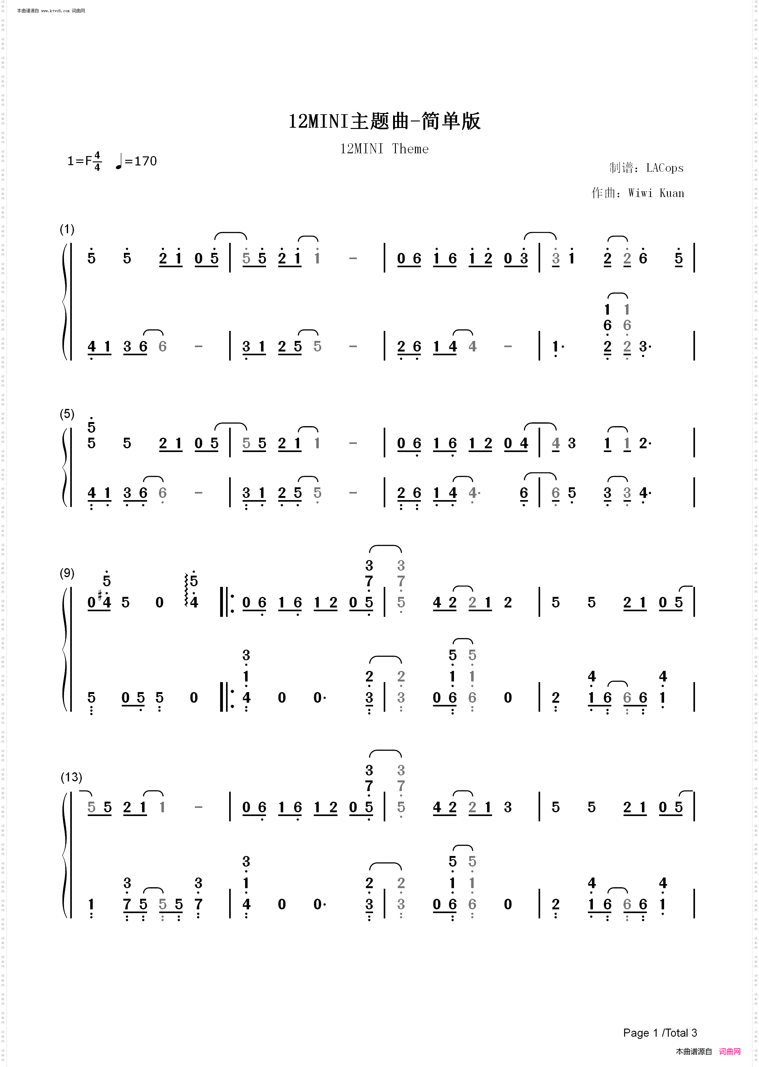 12MINI主题曲_简单版