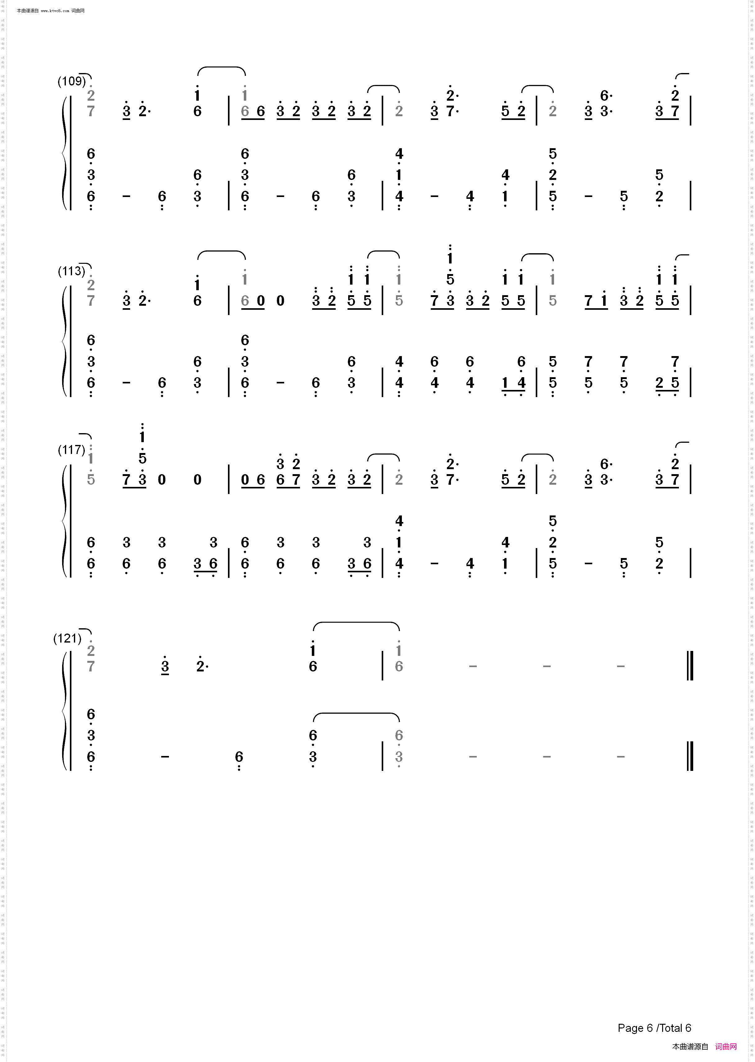 Fallin Flower_舞い落ちる花びら五线谱