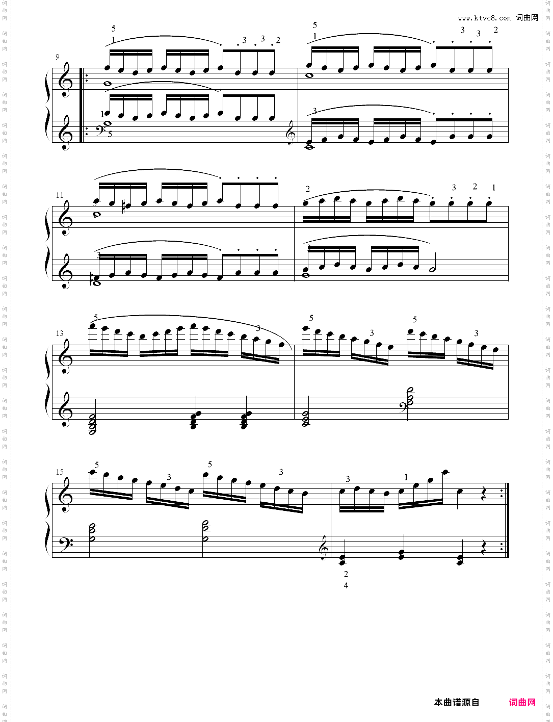车尔尼练习曲139 no·43