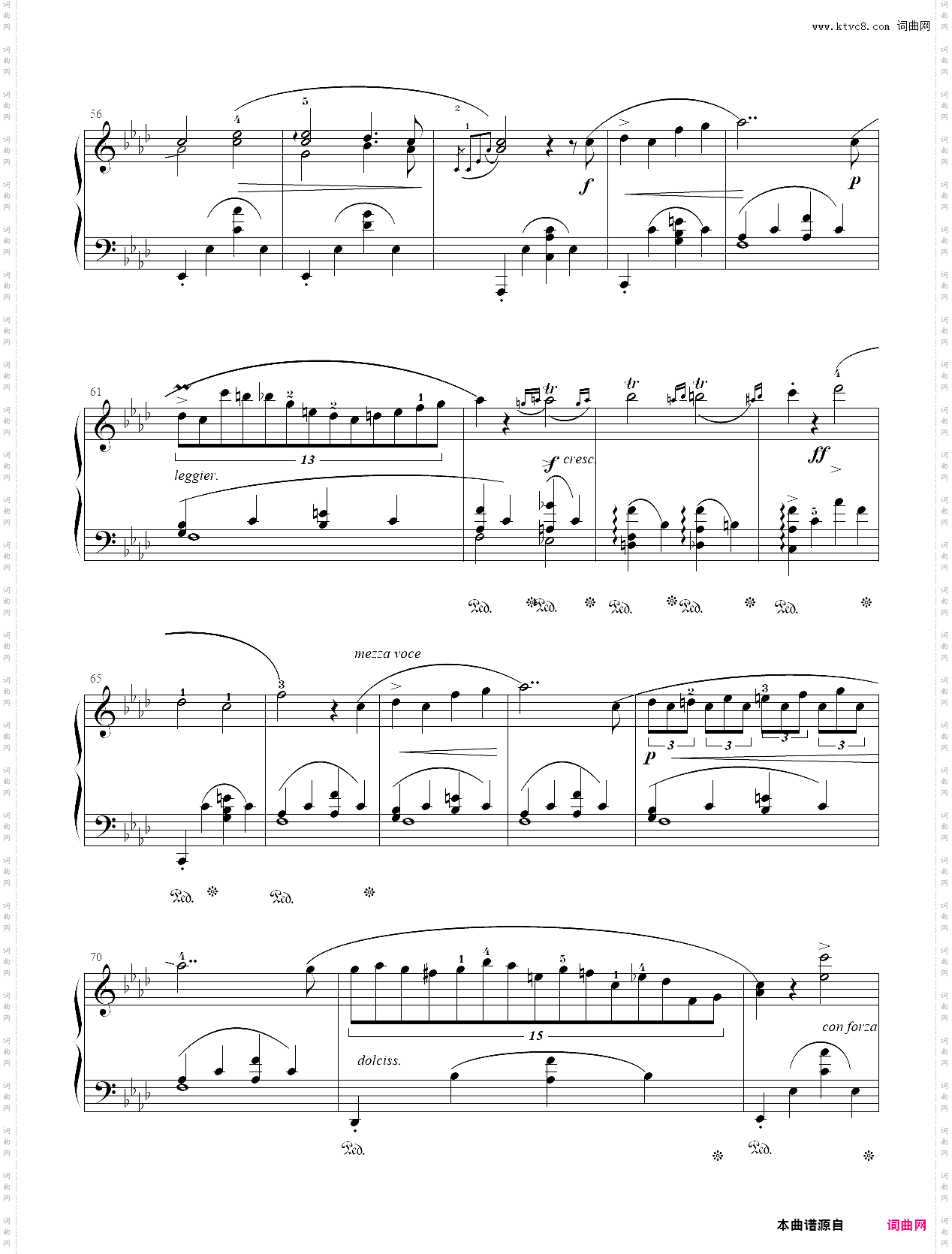 124· 第十级【c项】1·降a大调即兴曲op·29 no·1 - 中国音乐家协会全国钢琴演奏考级作品集新编第二版