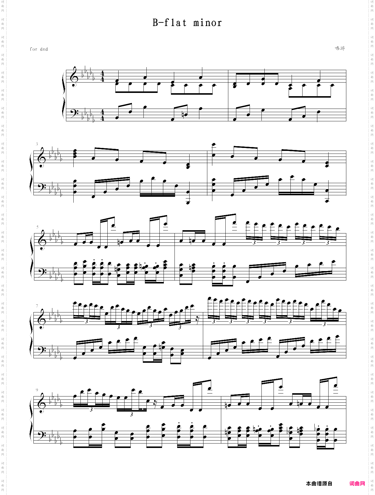 b-flat minor