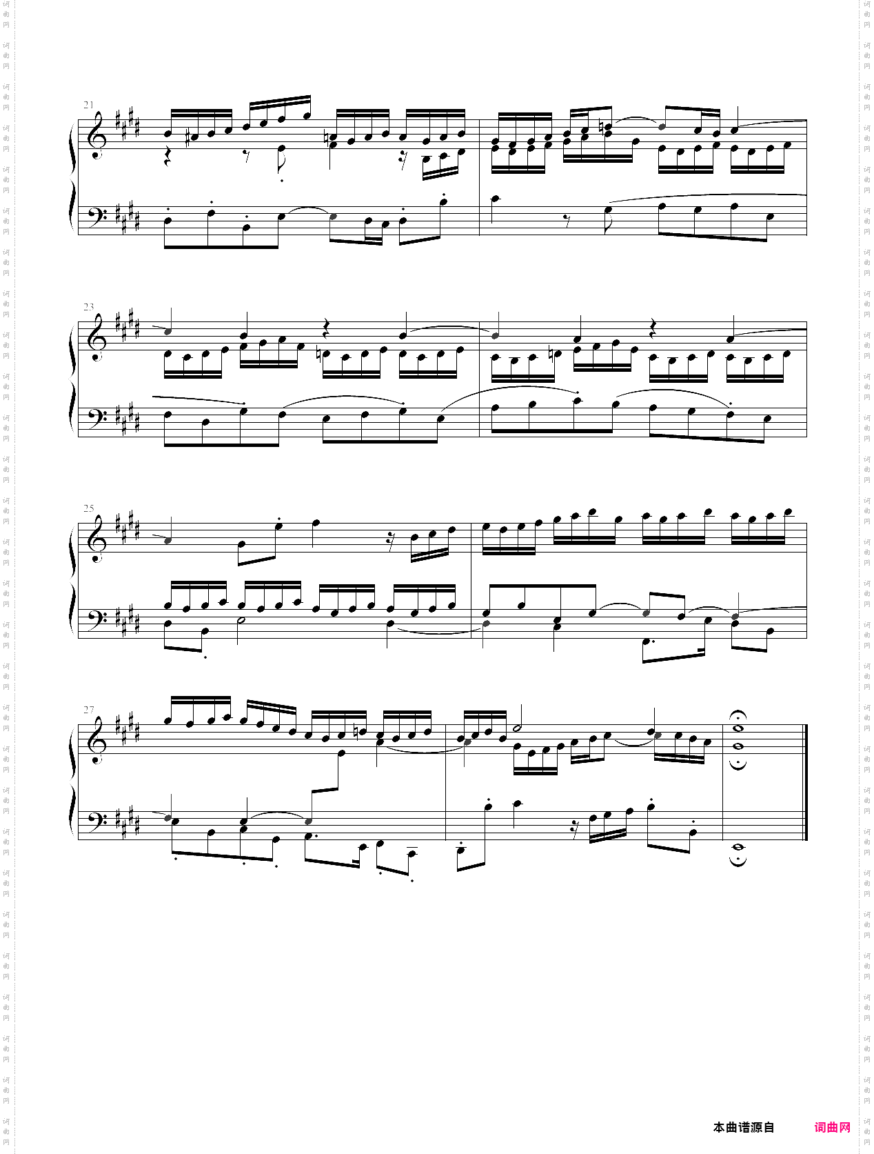 巴赫《十二平均律》上册no·9赋格 bwv854
