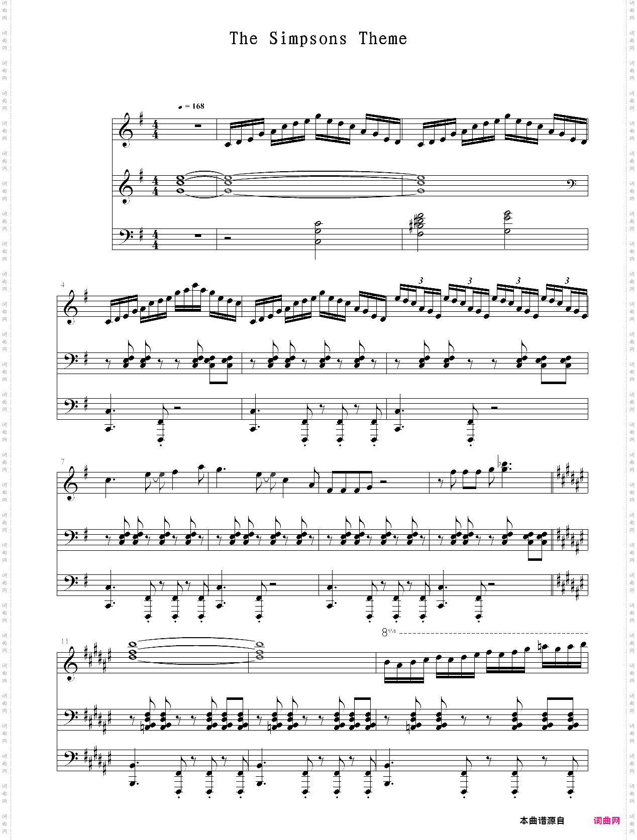 the simpsons theme 辛普森主题曲
