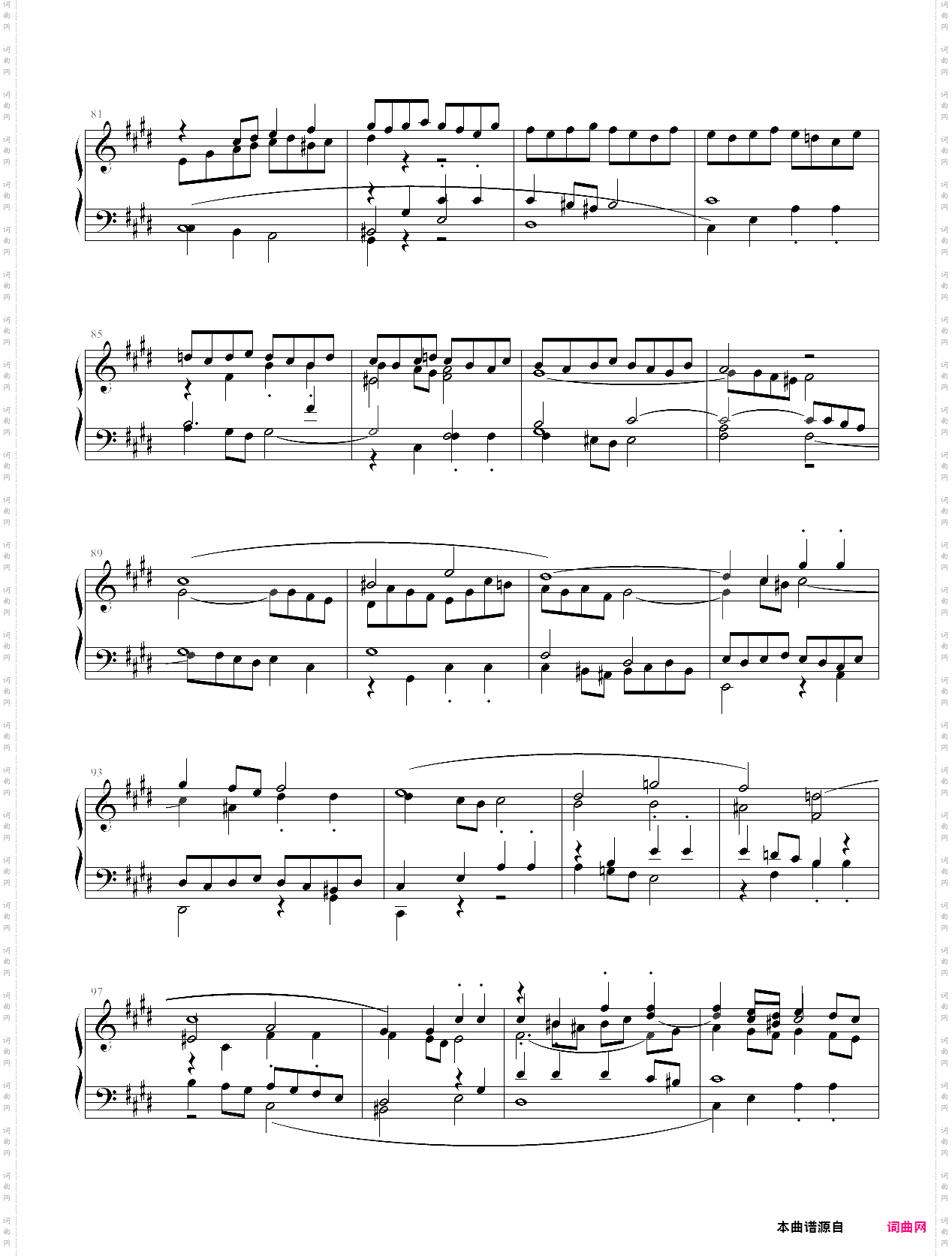 巴赫《十二平均律》上册no·4赋格 bwv849