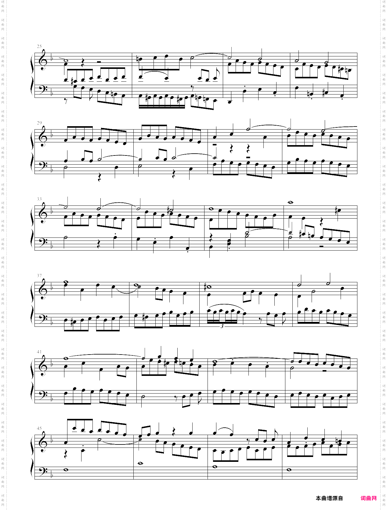 巴赫《赋格的艺术》对位曲9十二度对位bwv1080