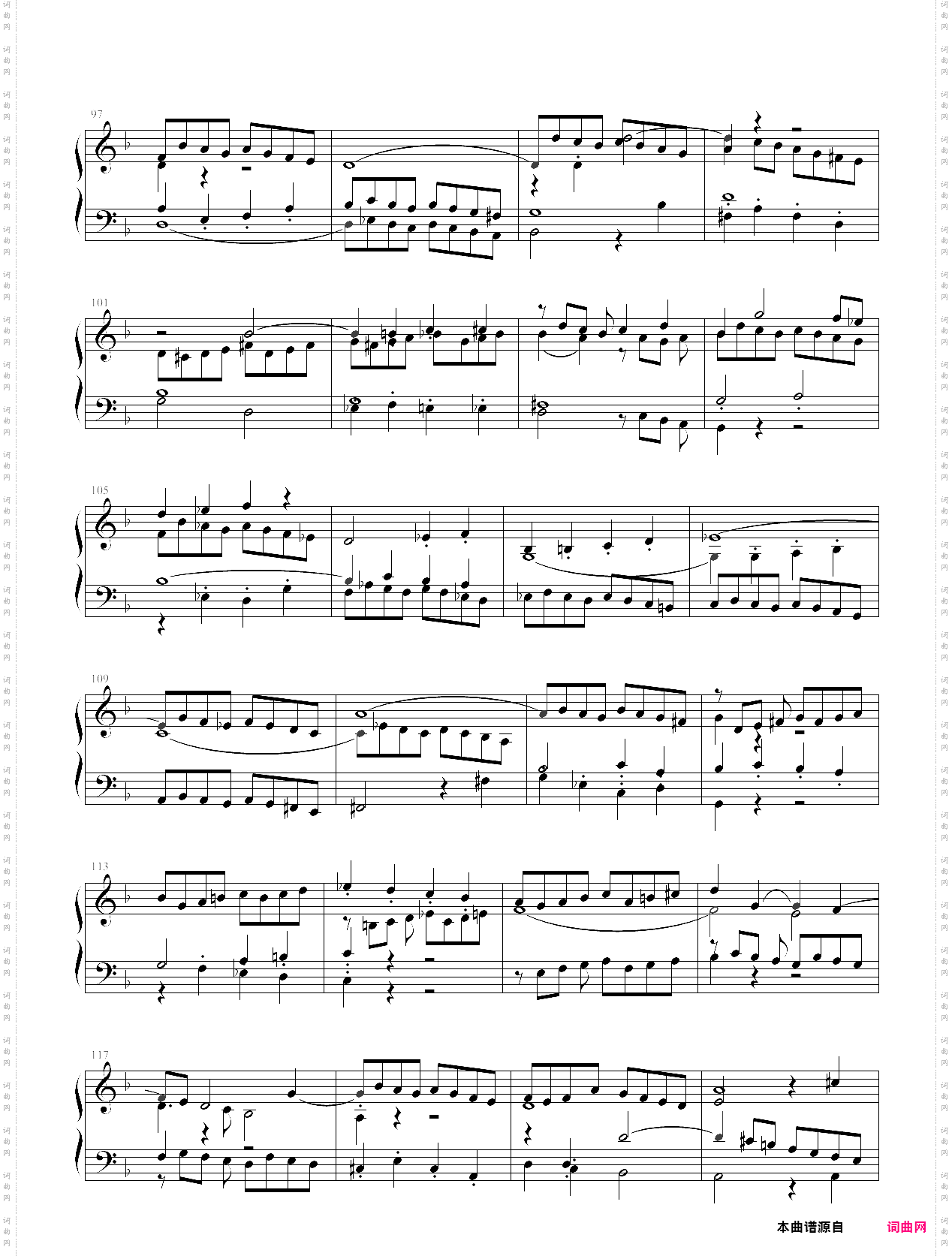 巴赫《赋格的艺术》对位曲9十二度对位bwv1080