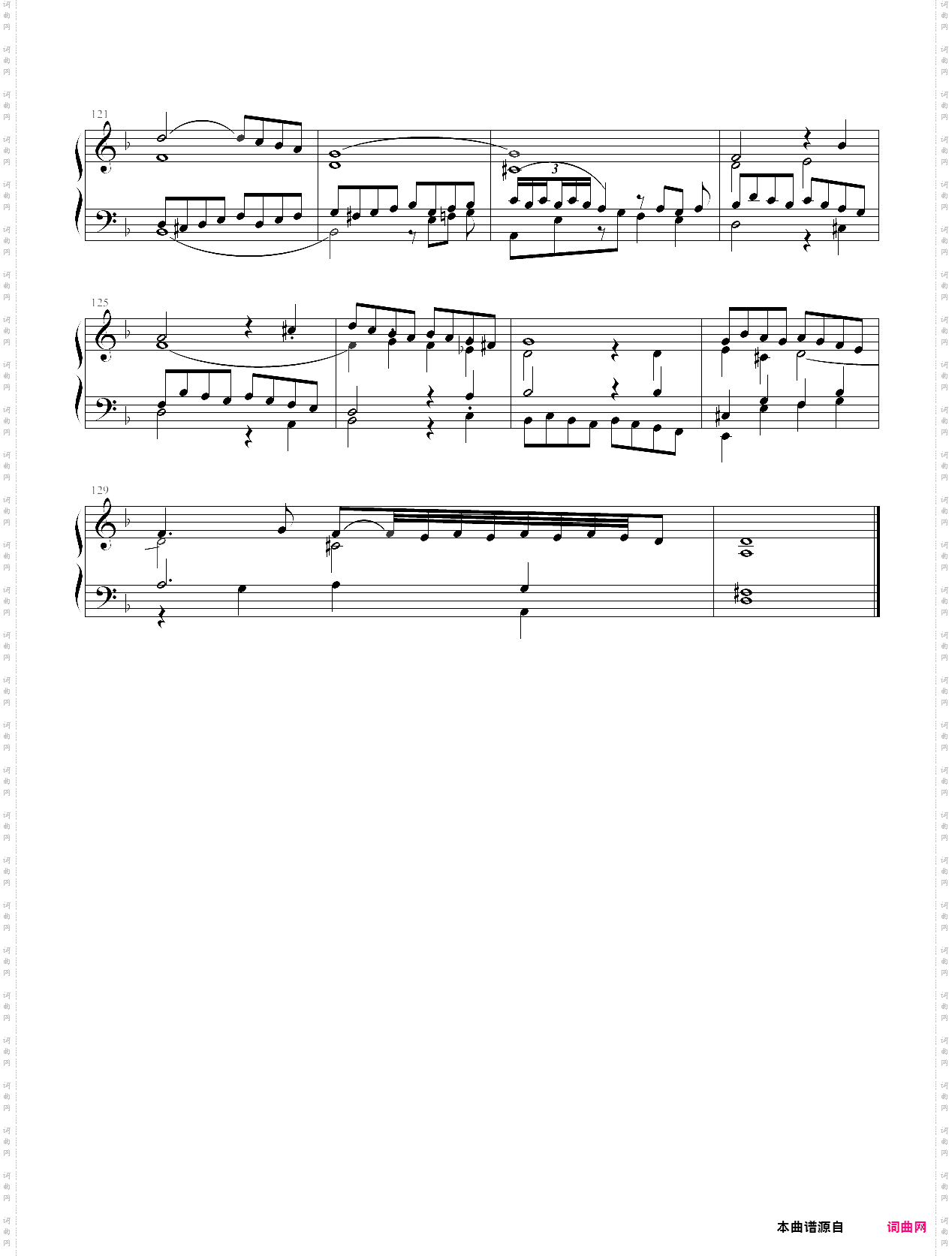 巴赫《赋格的艺术》对位曲9十二度对位bwv1080