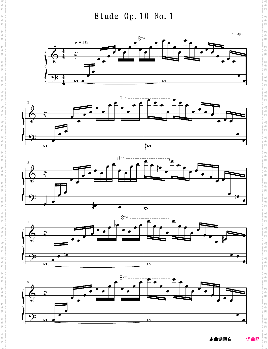 练习曲 op·10 no·1
