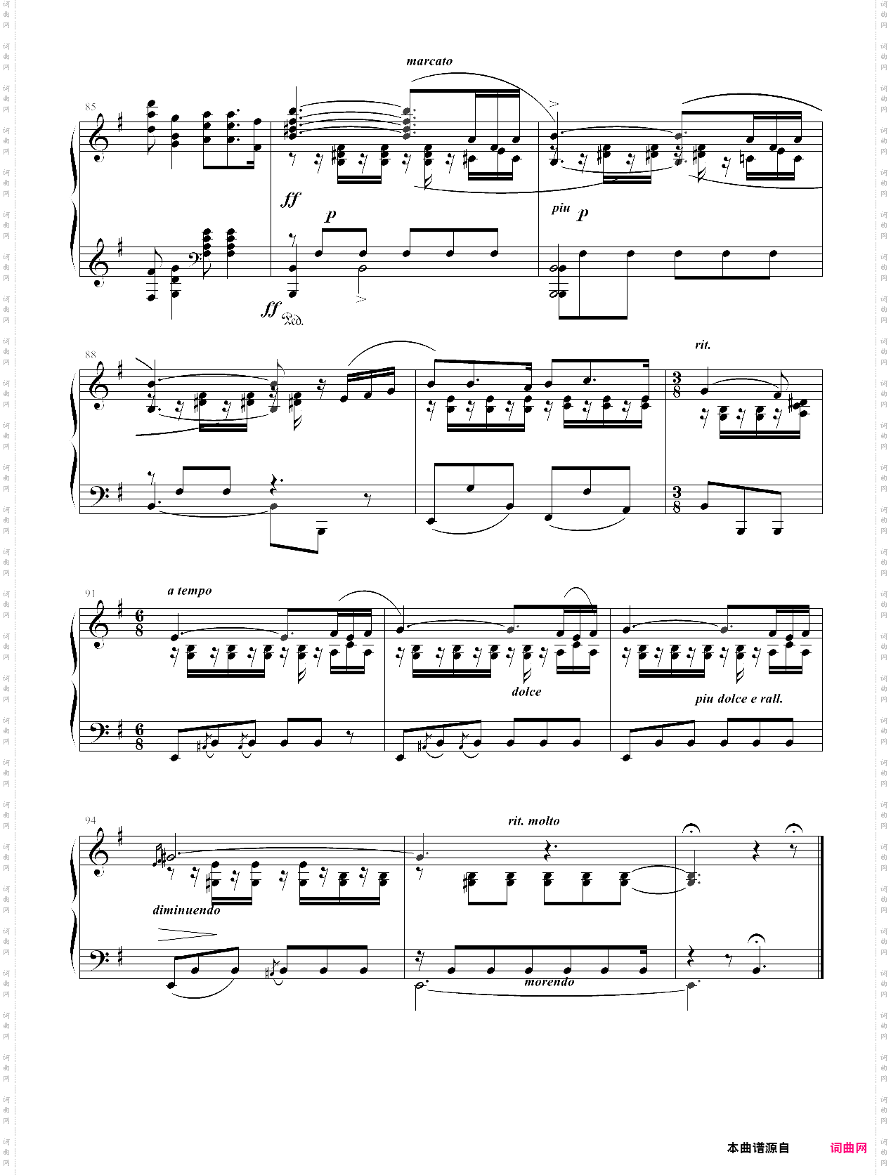 28·第九级西班牙舞曲乐曲03-上海音乐学院社会钢琴考级曲集2018版