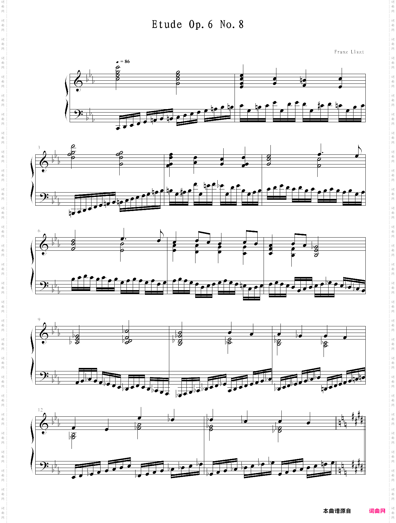 【钢琴块 2 等级歌曲】107· 练习曲 op·6 no·8
