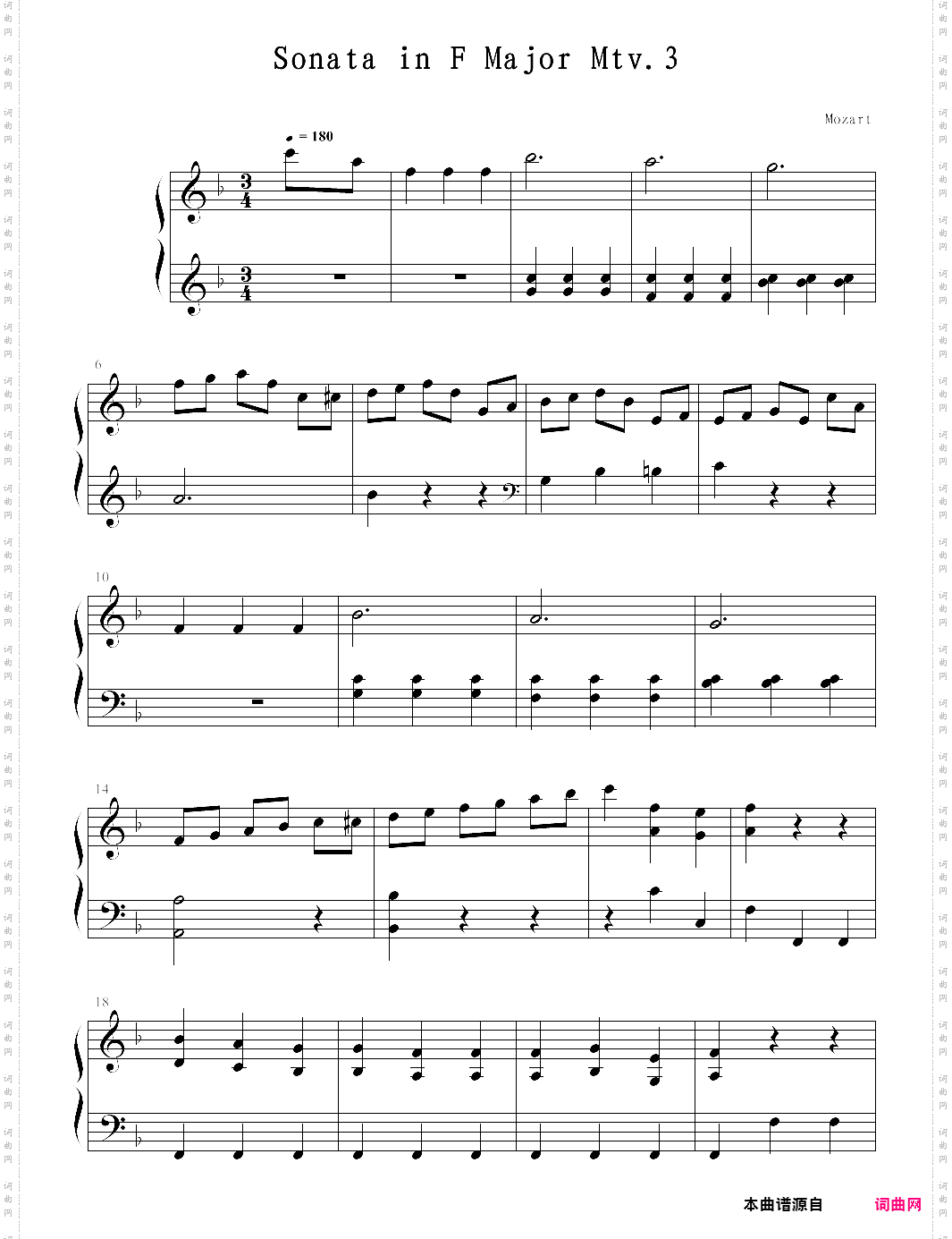 【钢琴块 2 等级歌曲】83 f大调奏鸣曲 第三章