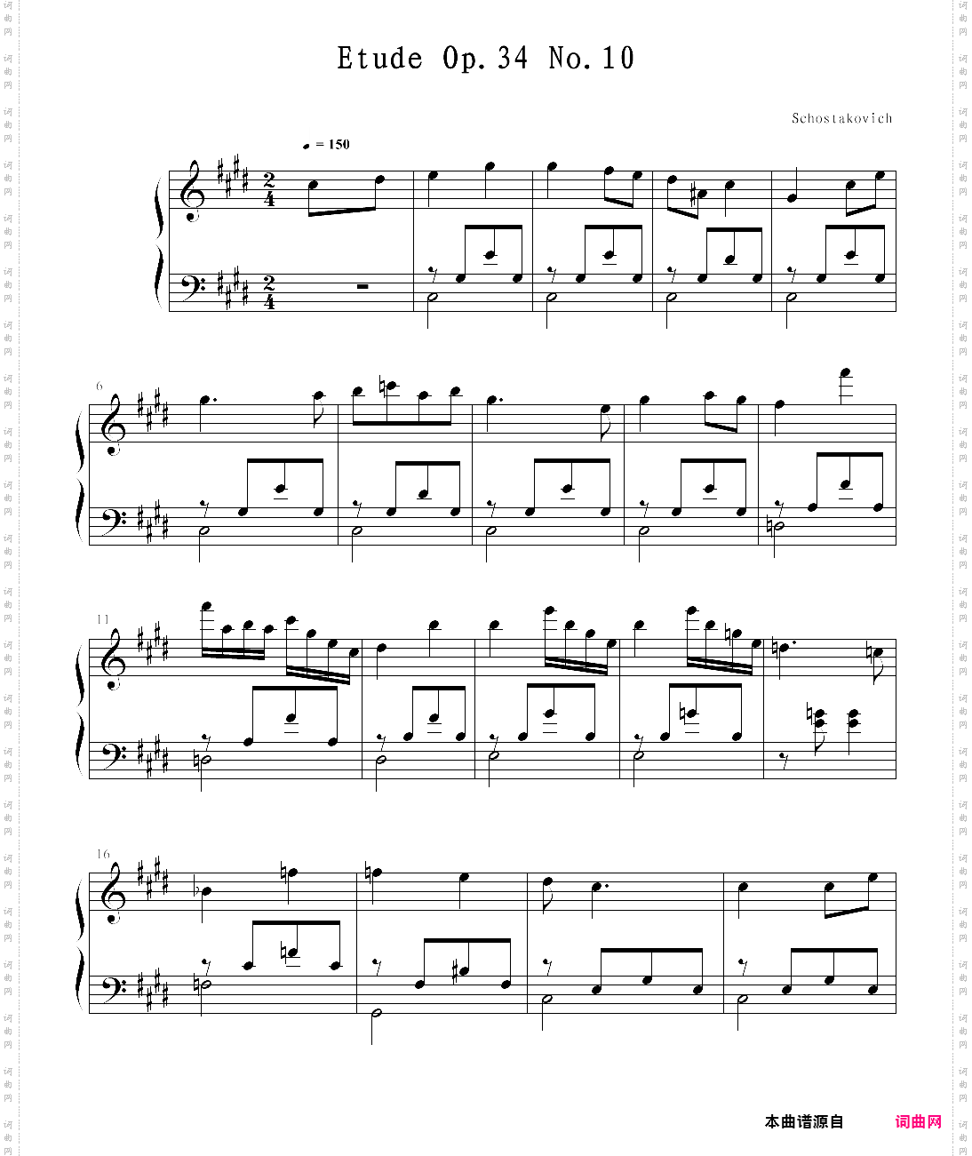【钢琴块 2 等级歌曲】70 c小调练习曲