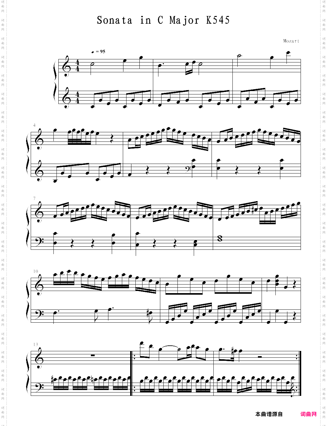 【钢琴块 2 等级歌曲】60 c大调奏鸣曲k545