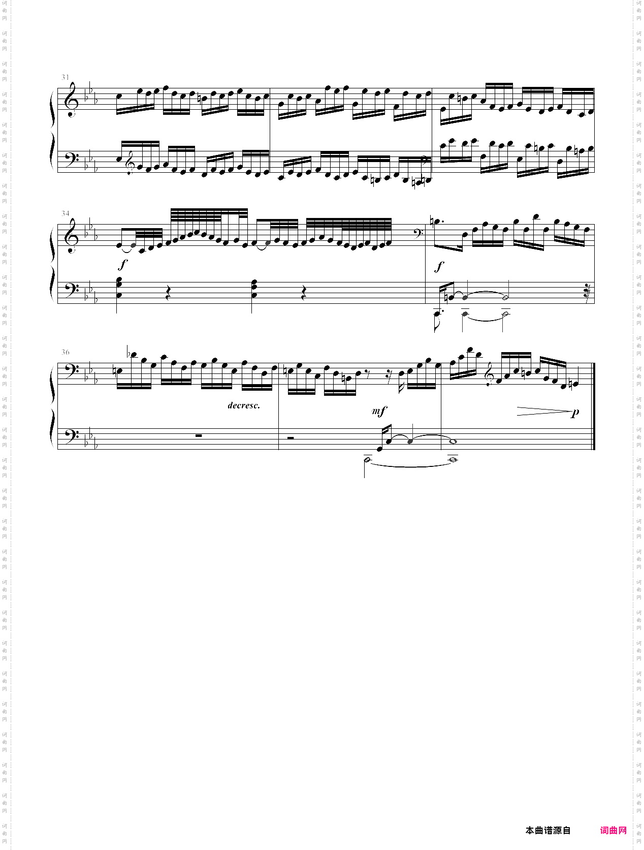 巴赫bwv847前奏曲