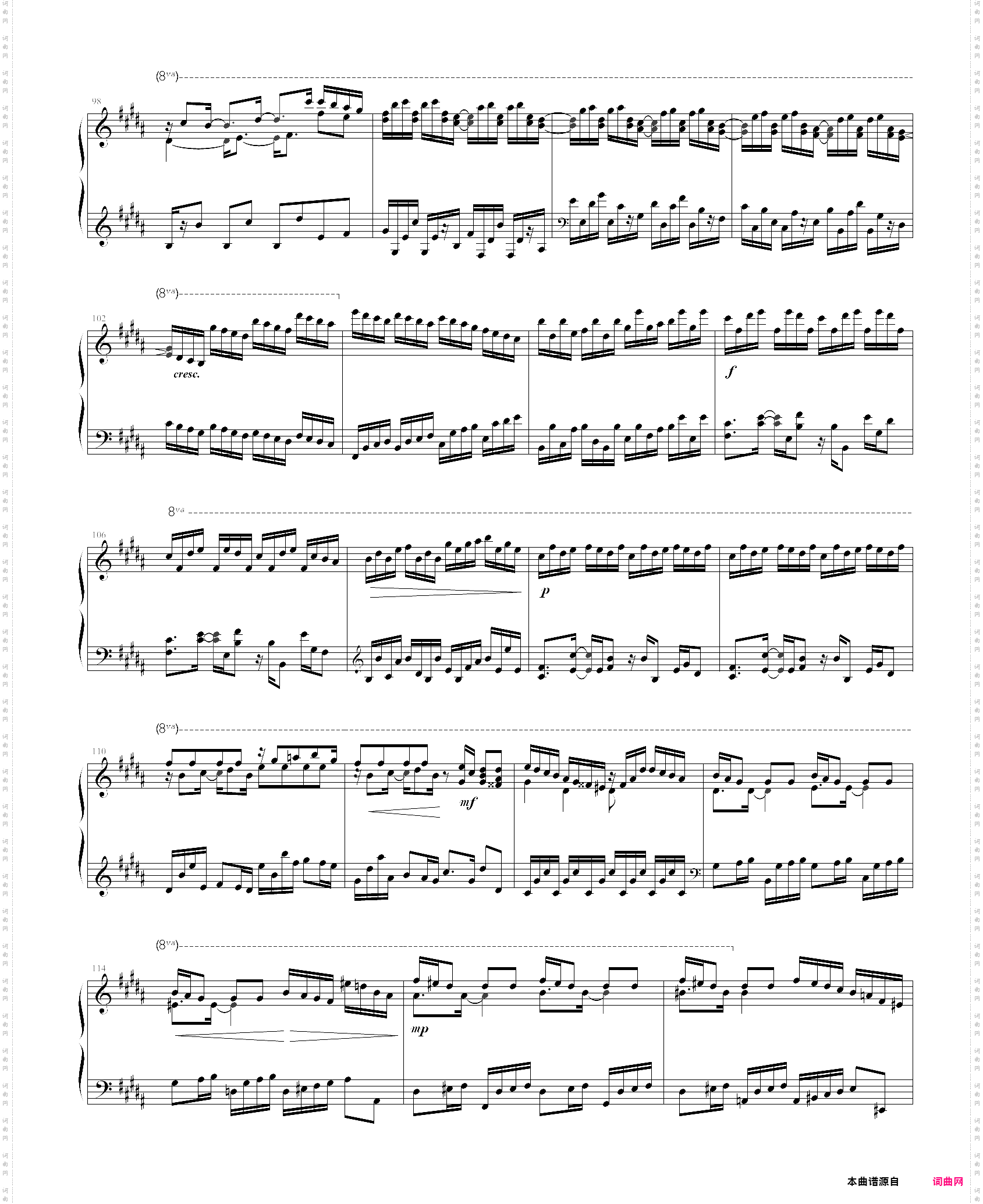 b大调练习曲