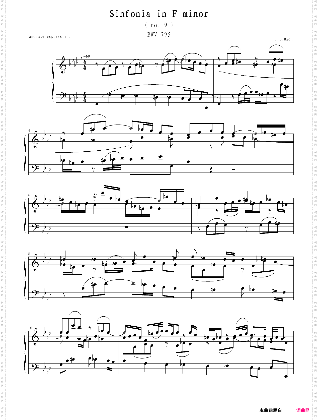 sinfonia no 9,f minor