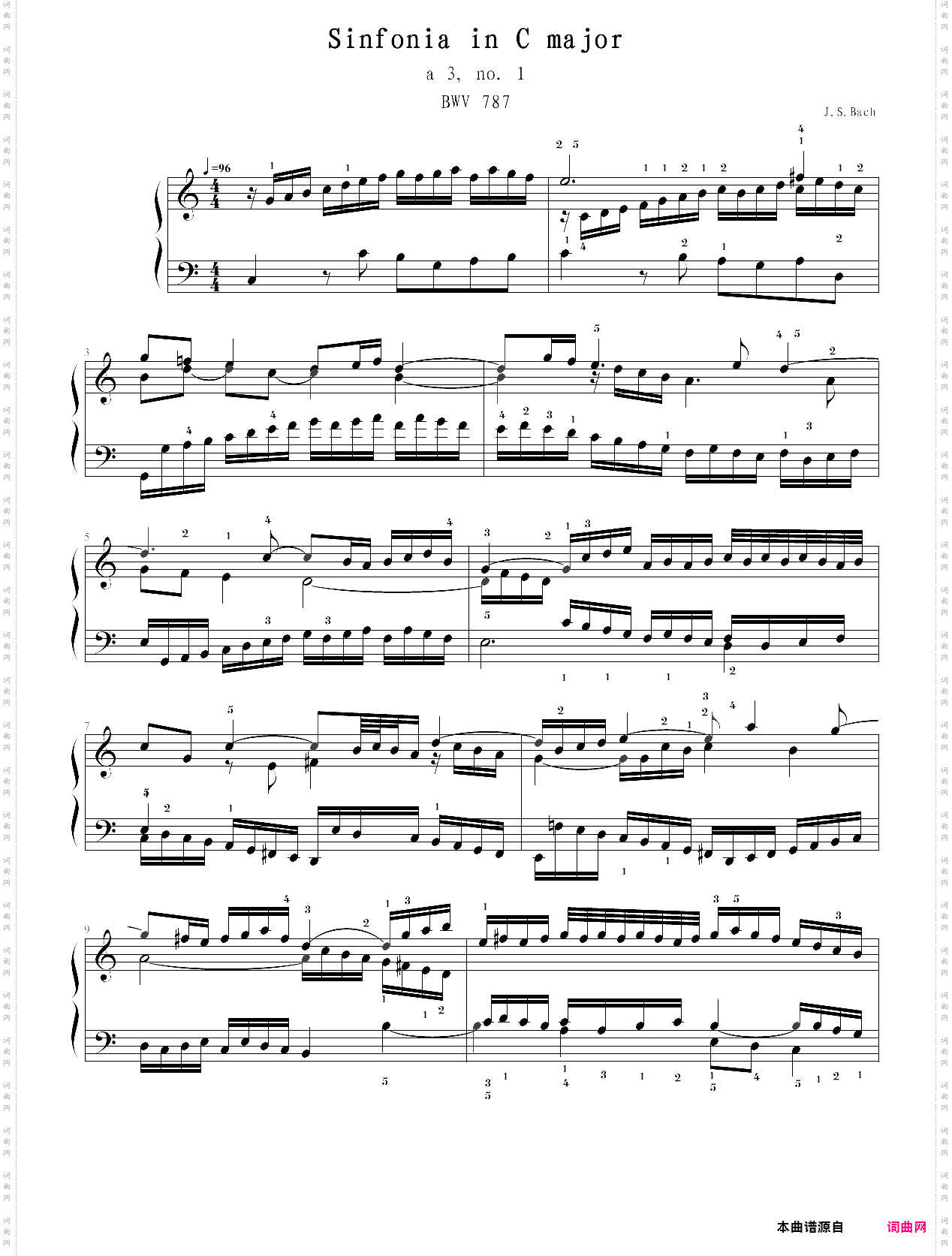 sinfonia no 1,c major