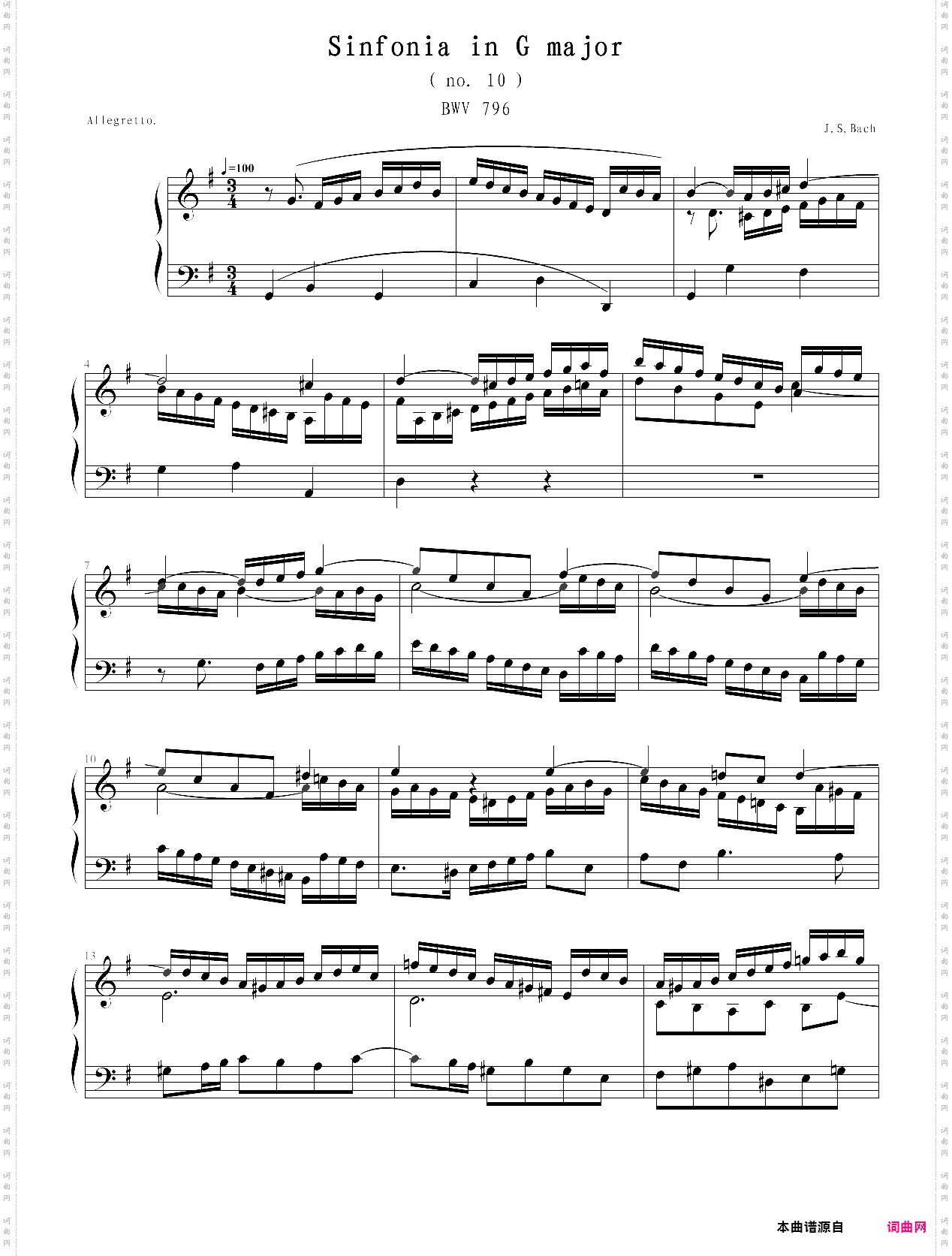 sinfonia no 10,g major
