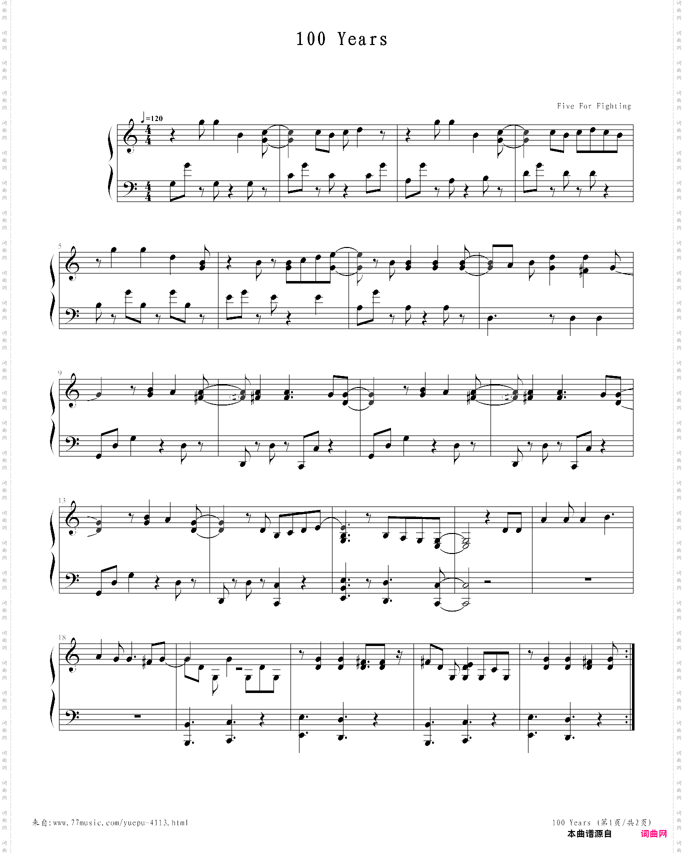 100 years-five for fighting