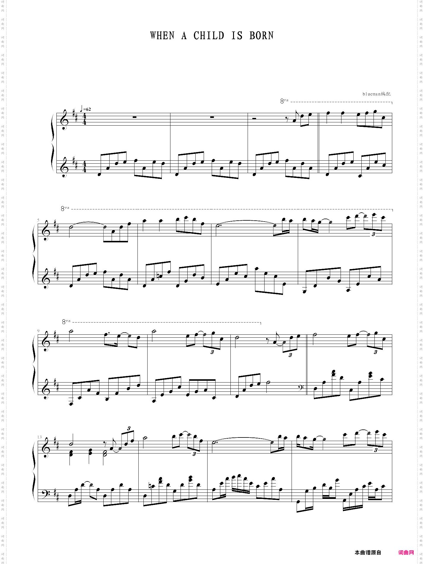 when a child is born-the love of the wolf theme