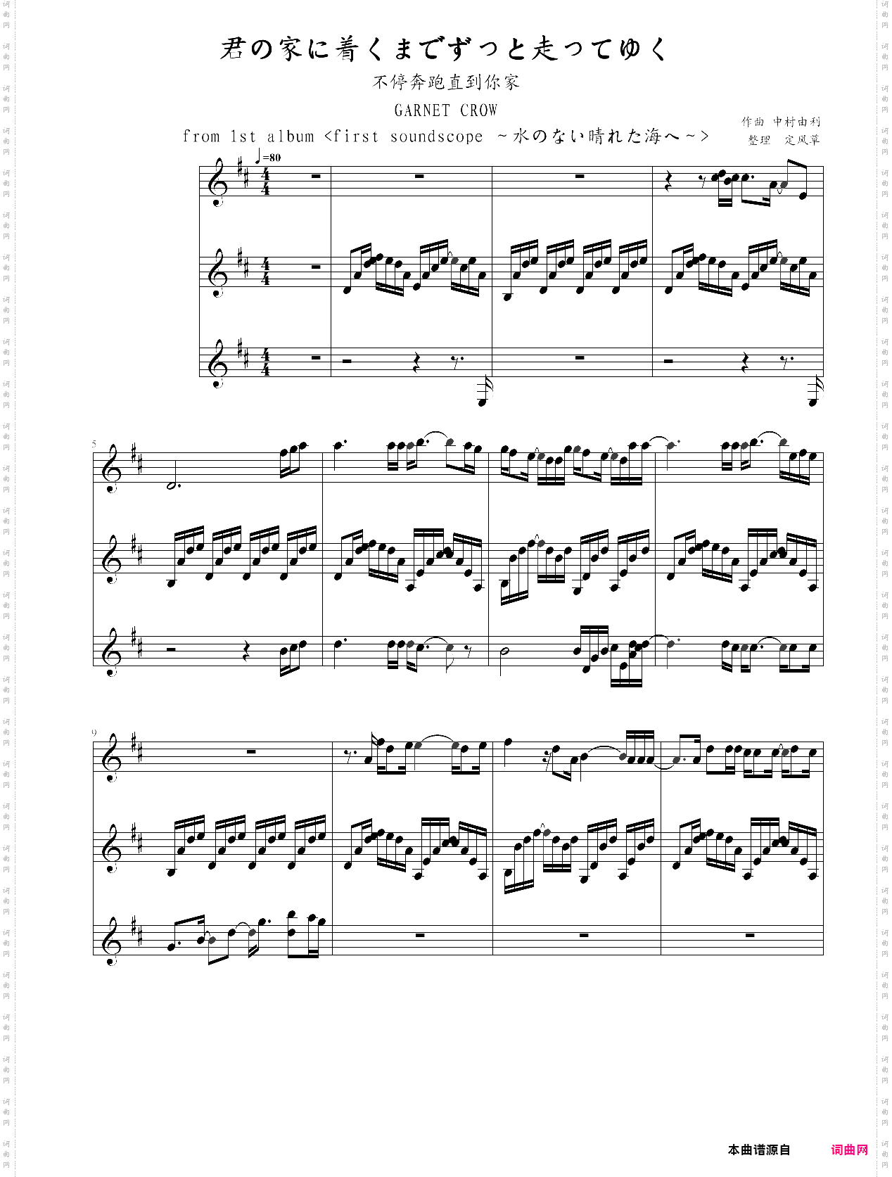 kimi no uchi ni tsuku made zutto hashitte yuku-garnet crow