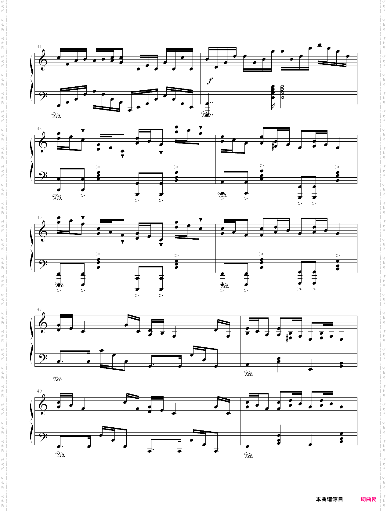 克罗地亚的卡农简单版加踏板