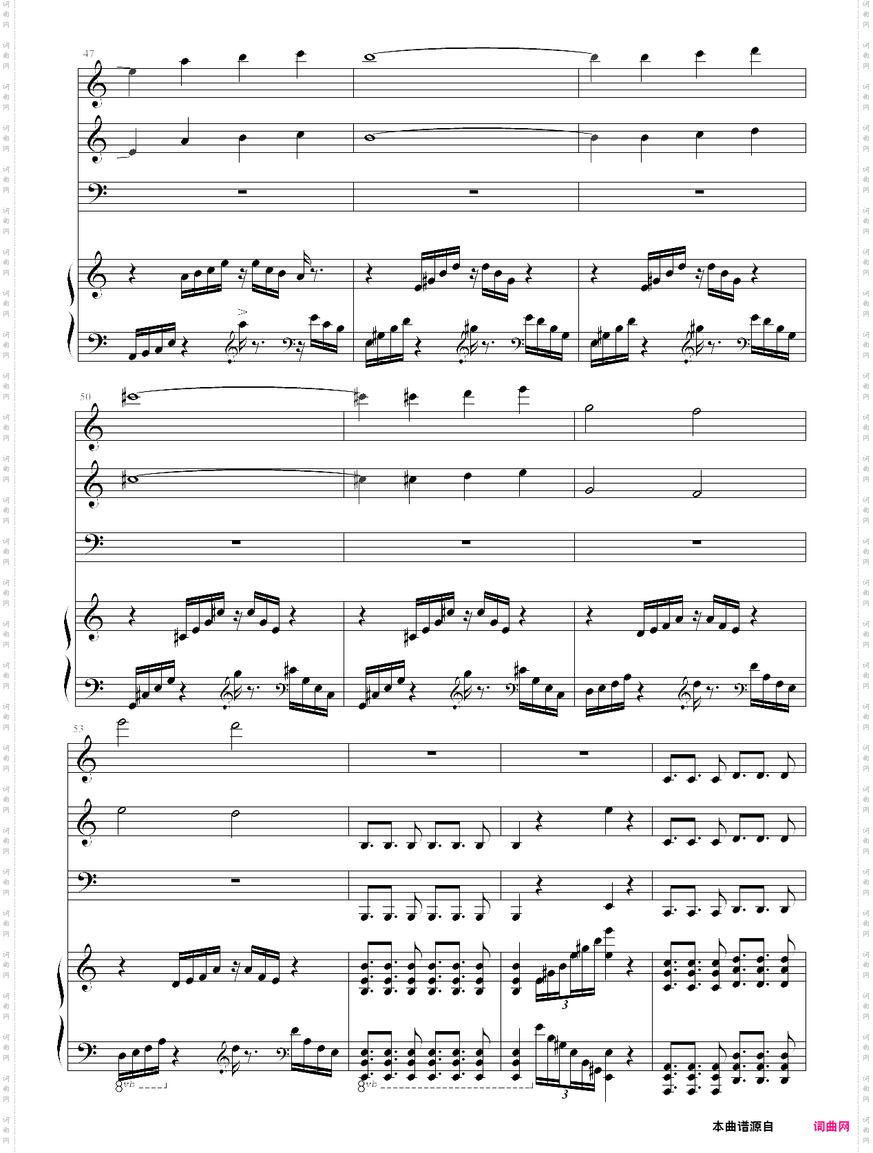 samba de rode-桑巴回旋曲总谱-马克西姆maksim