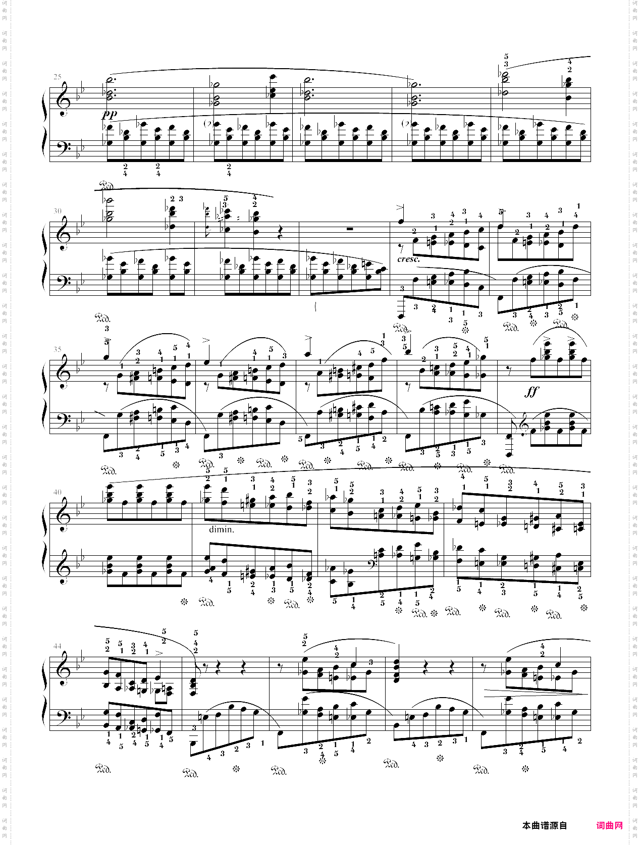 肖邦-前奏曲 op·28 no·21