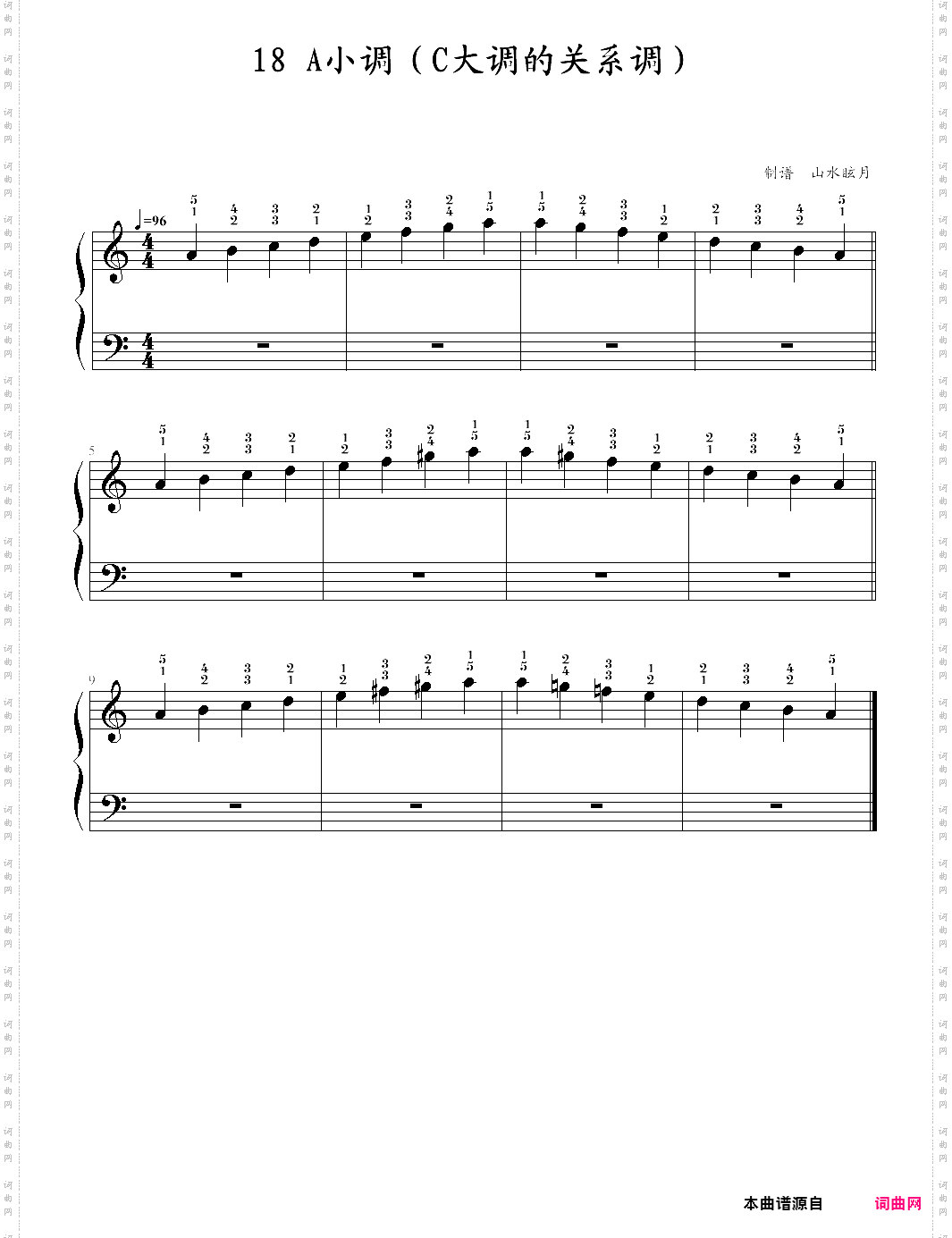 快乐钢琴3课程18·a小调c大调的关系调