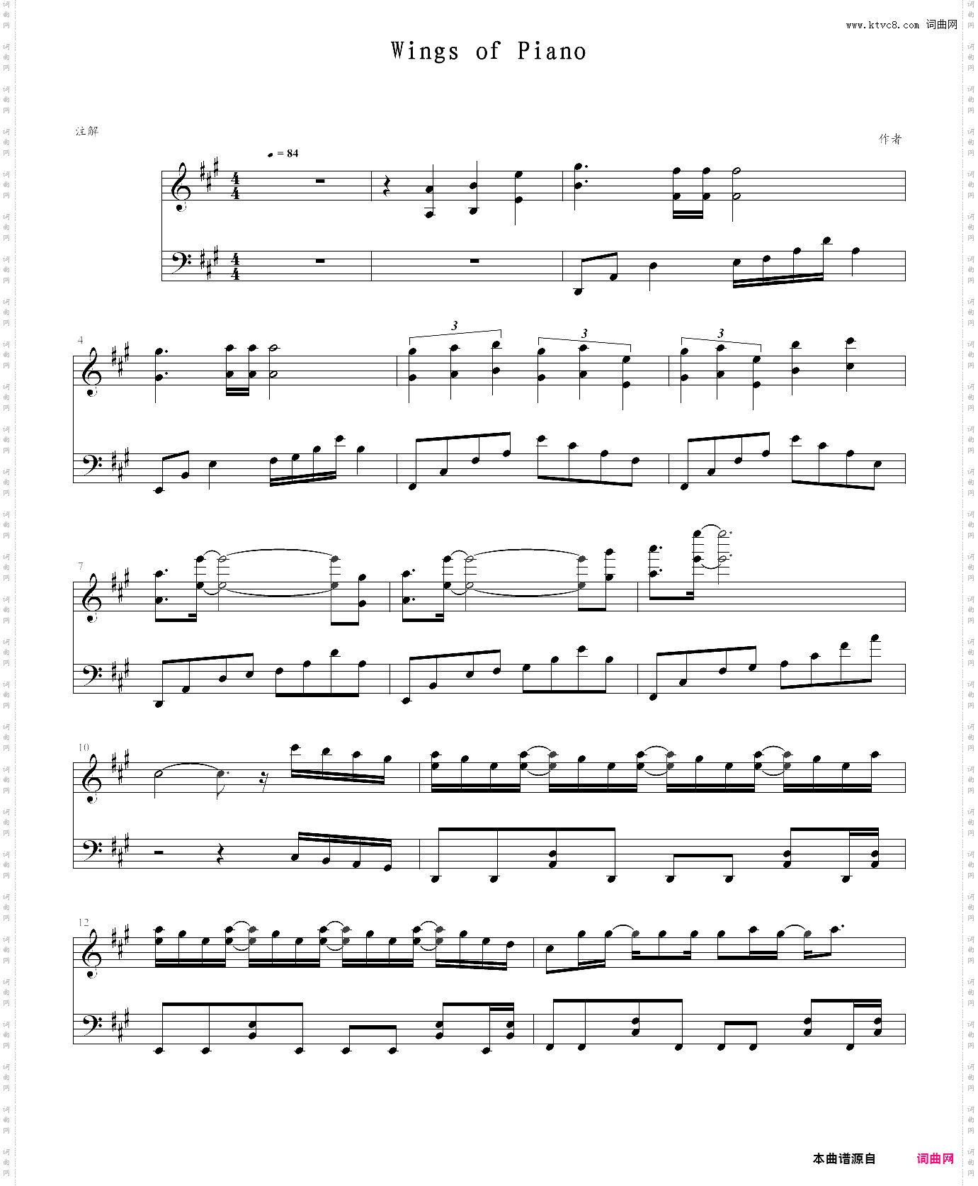 wings of piano