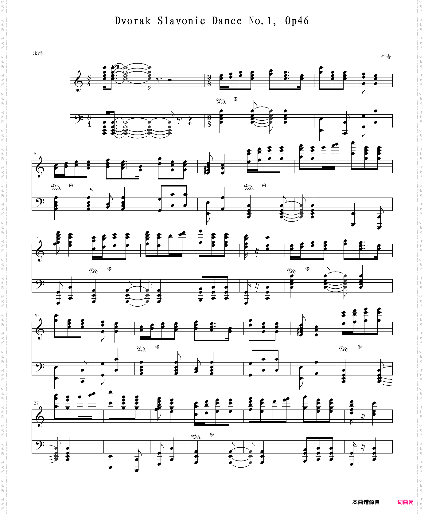 dvorak：slavonic dance no·1 op· 46