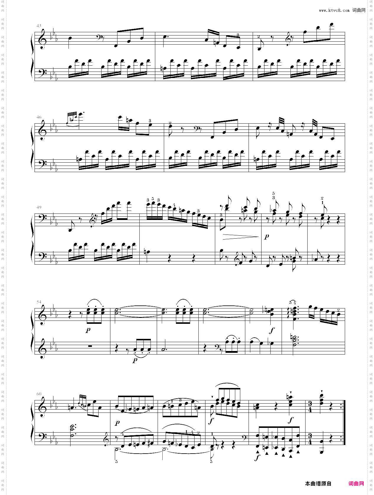 159·第八级大型乐曲be大调奏鸣曲第一乐章-中央音乐学院业余考级教程