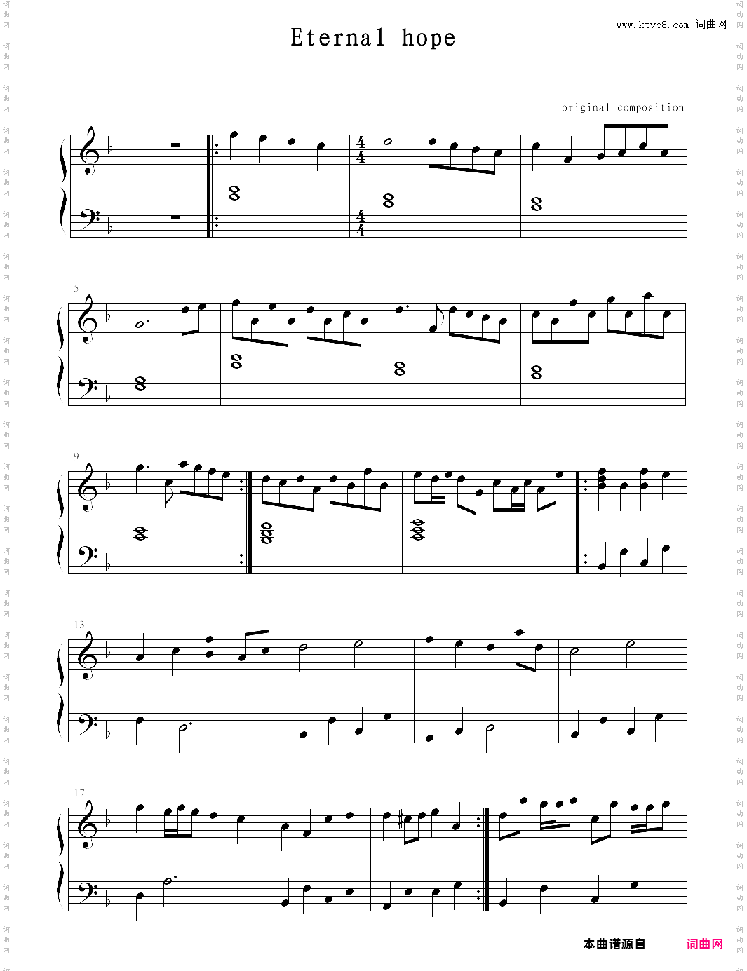 eternal hope original composition 不完整版