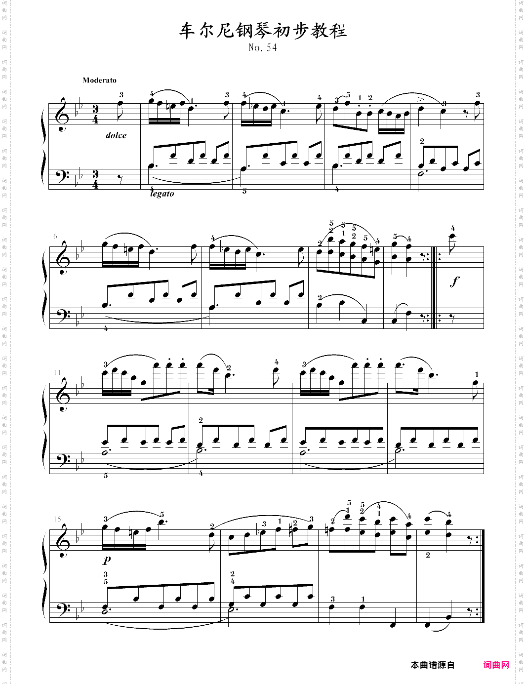 车尔尼599 no·54