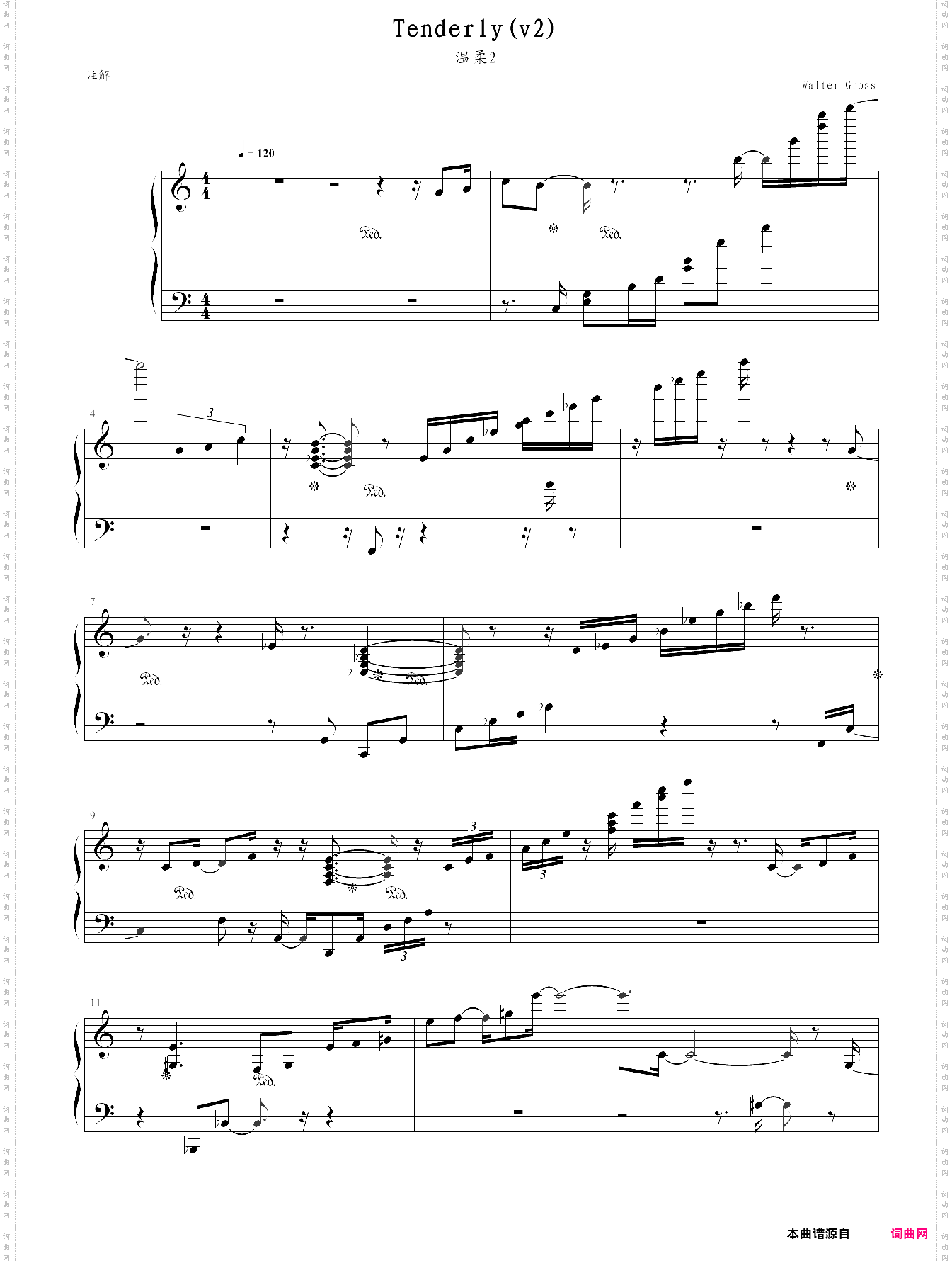 tenderly v2温柔2，爵士版