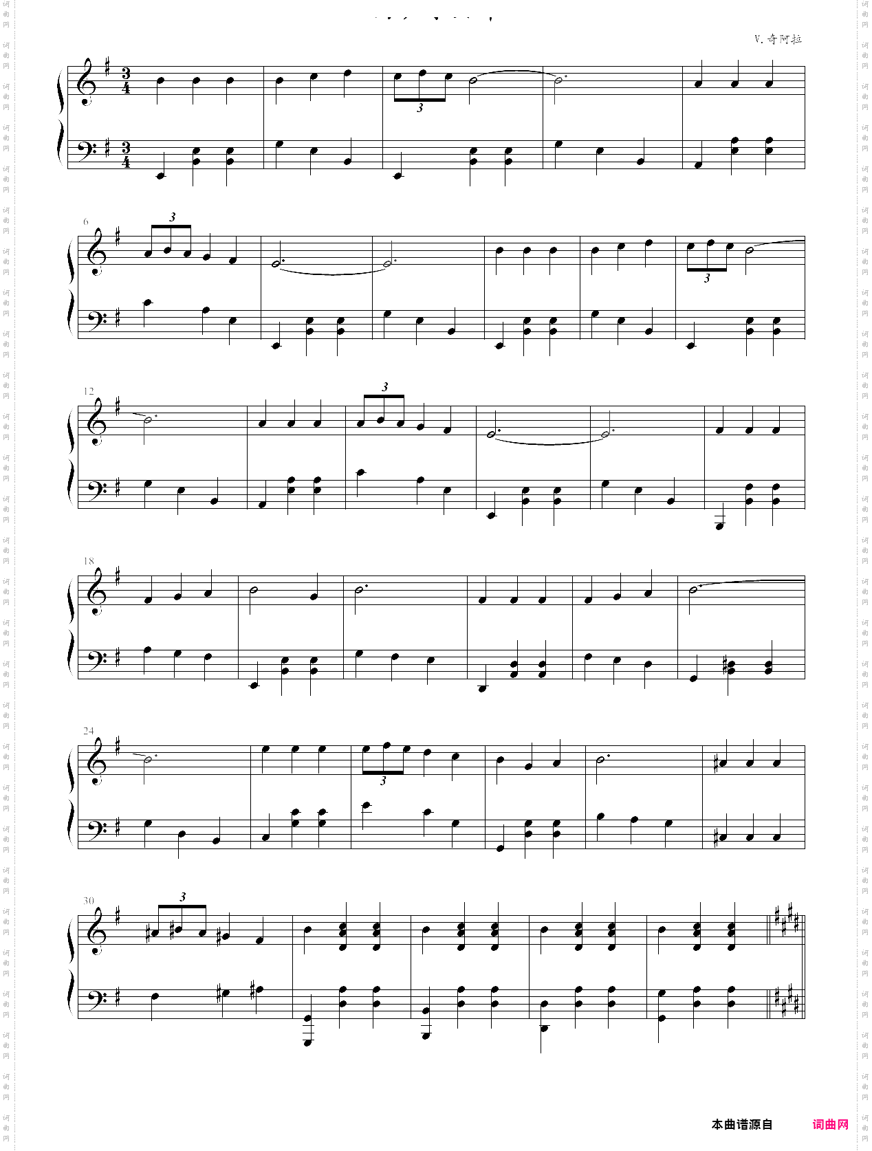 外国儿童歌曲钢琴曲集111首049 西班牙女郎