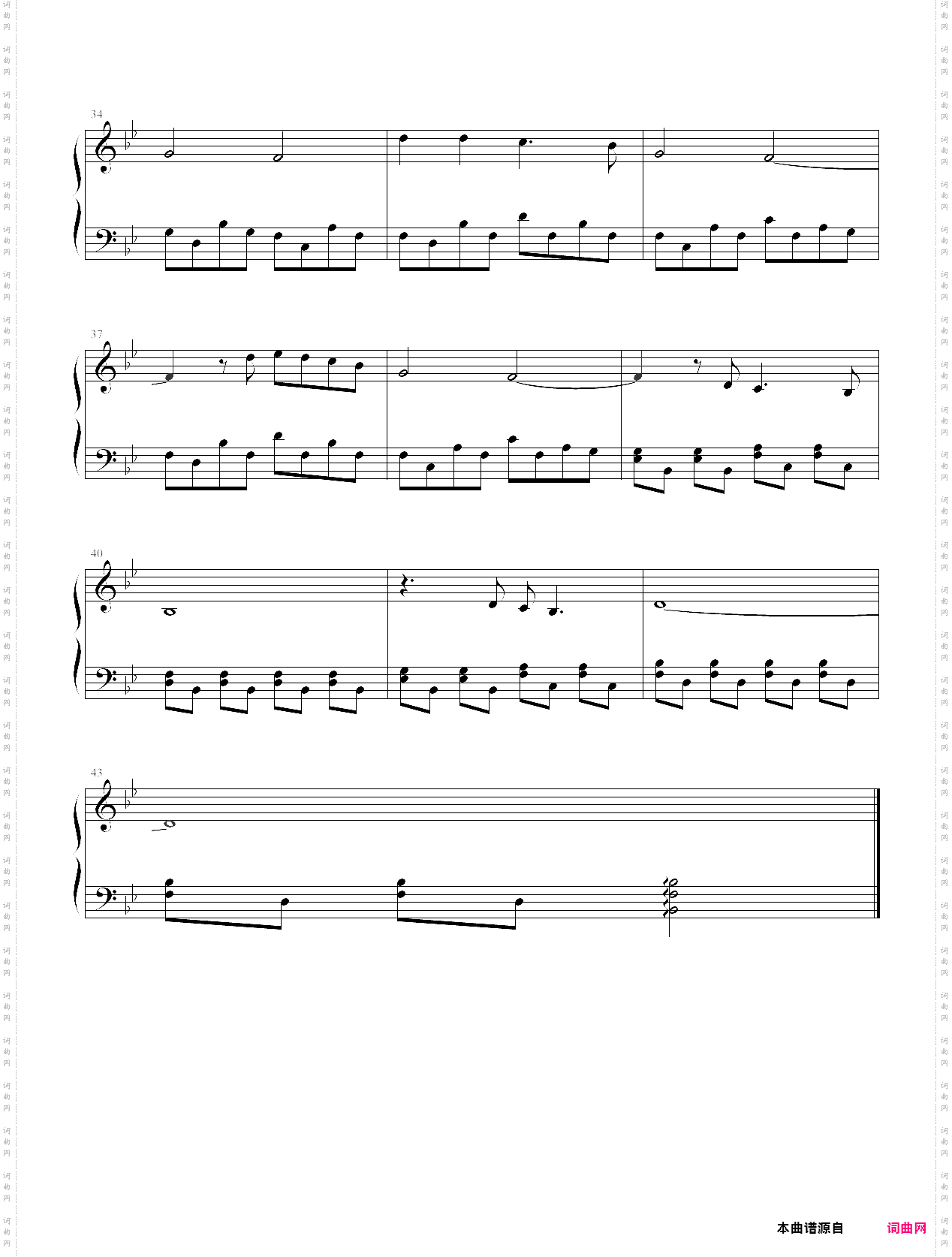 外国儿童歌曲钢琴曲集111首100 往日情怀