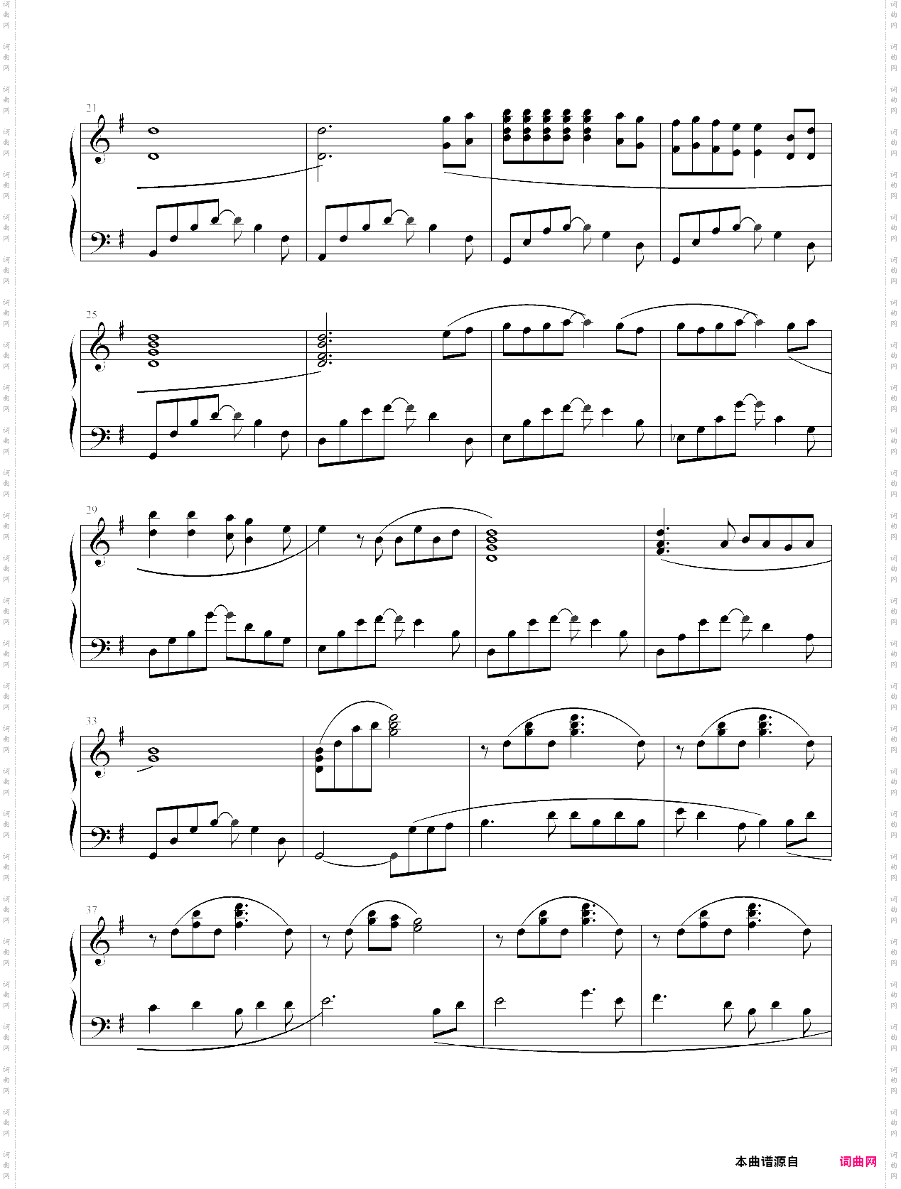 外国儿童歌曲钢琴曲集111首106昨日重现