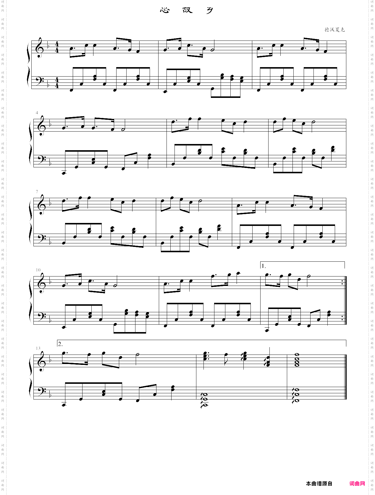 外国儿童歌曲钢琴曲集111首021 思故乡