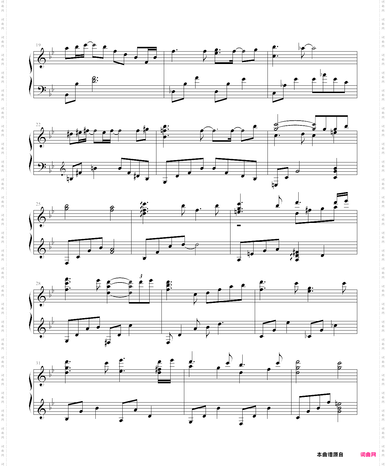 开始冬季恋歌插曲，钢琴版