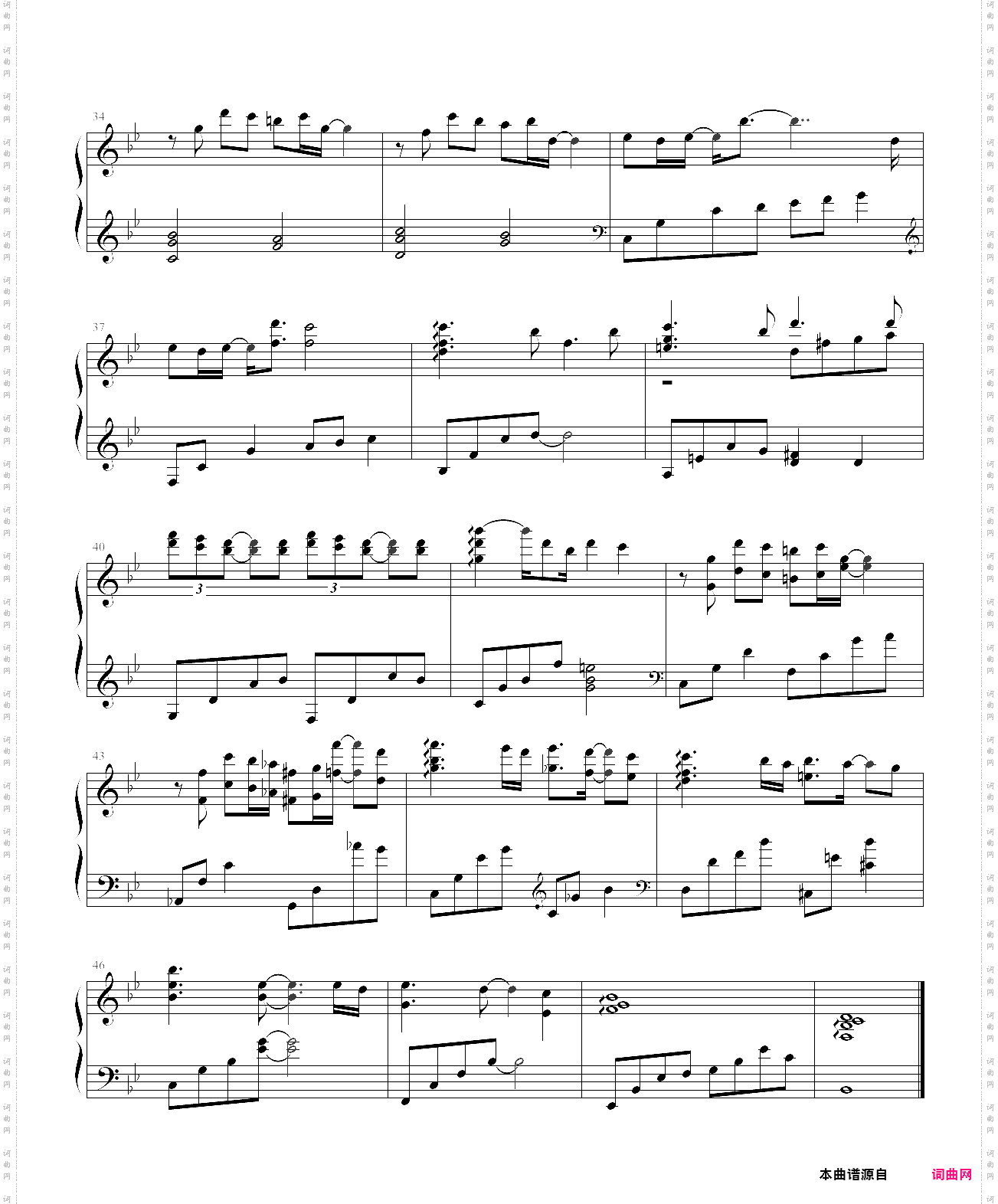 开始冬季恋歌插曲，钢琴版