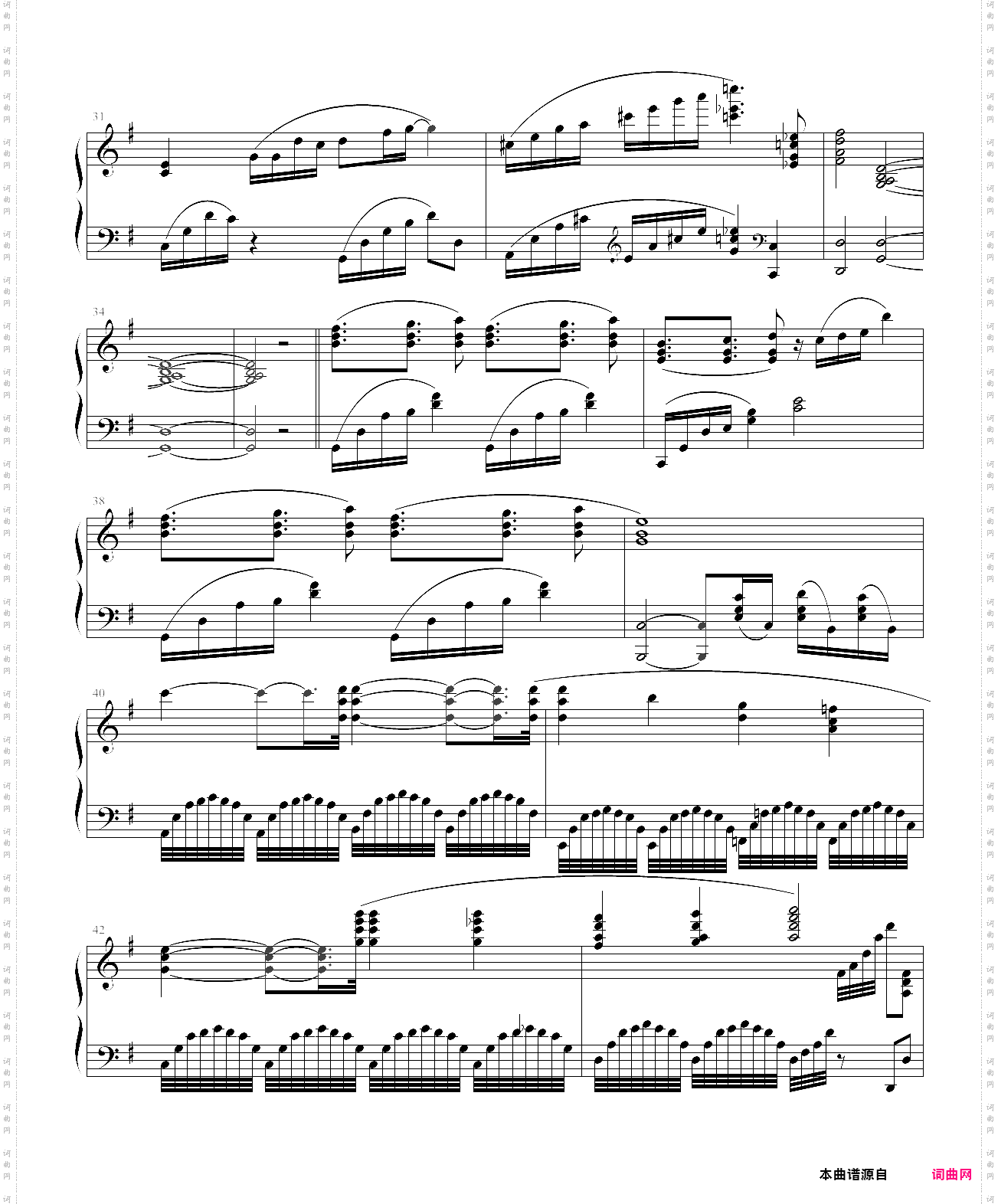 左边钢琴伴奏谱