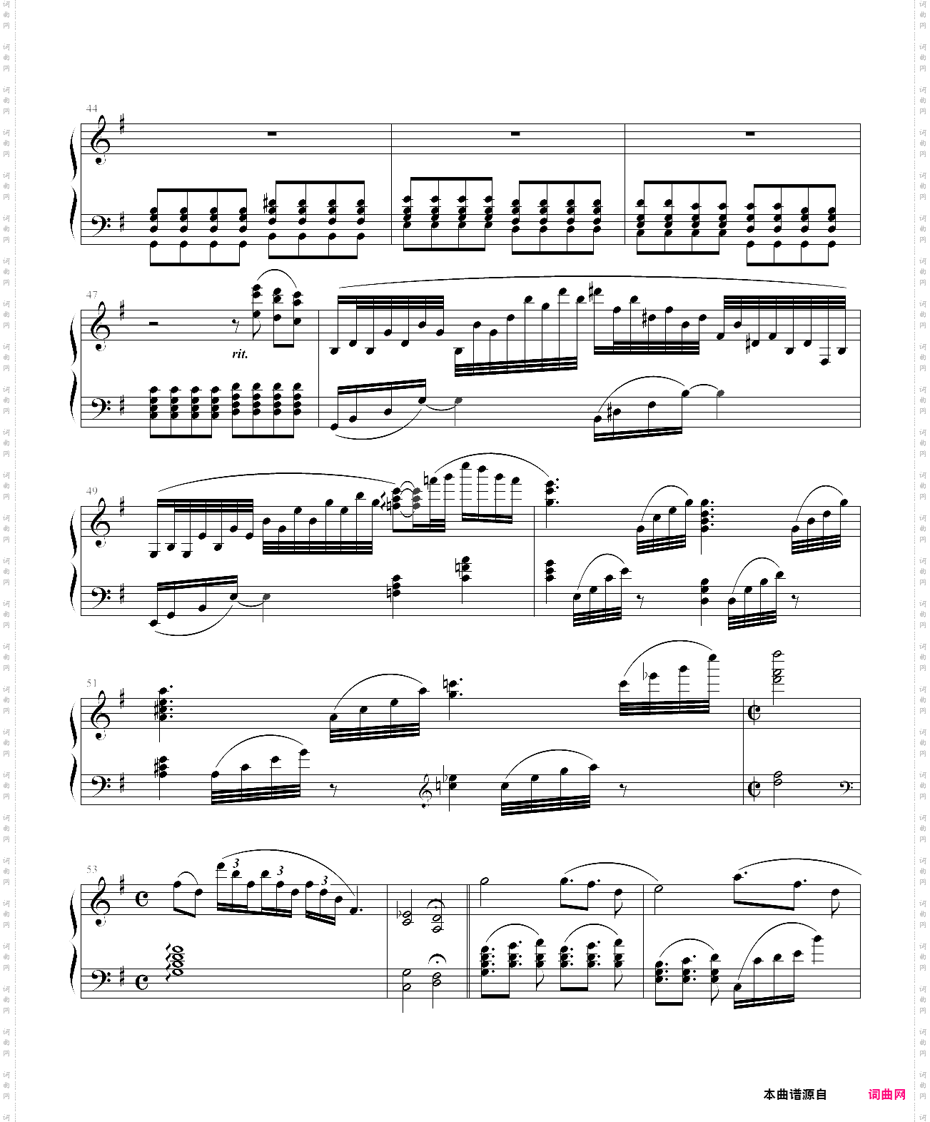 左边钢琴伴奏谱