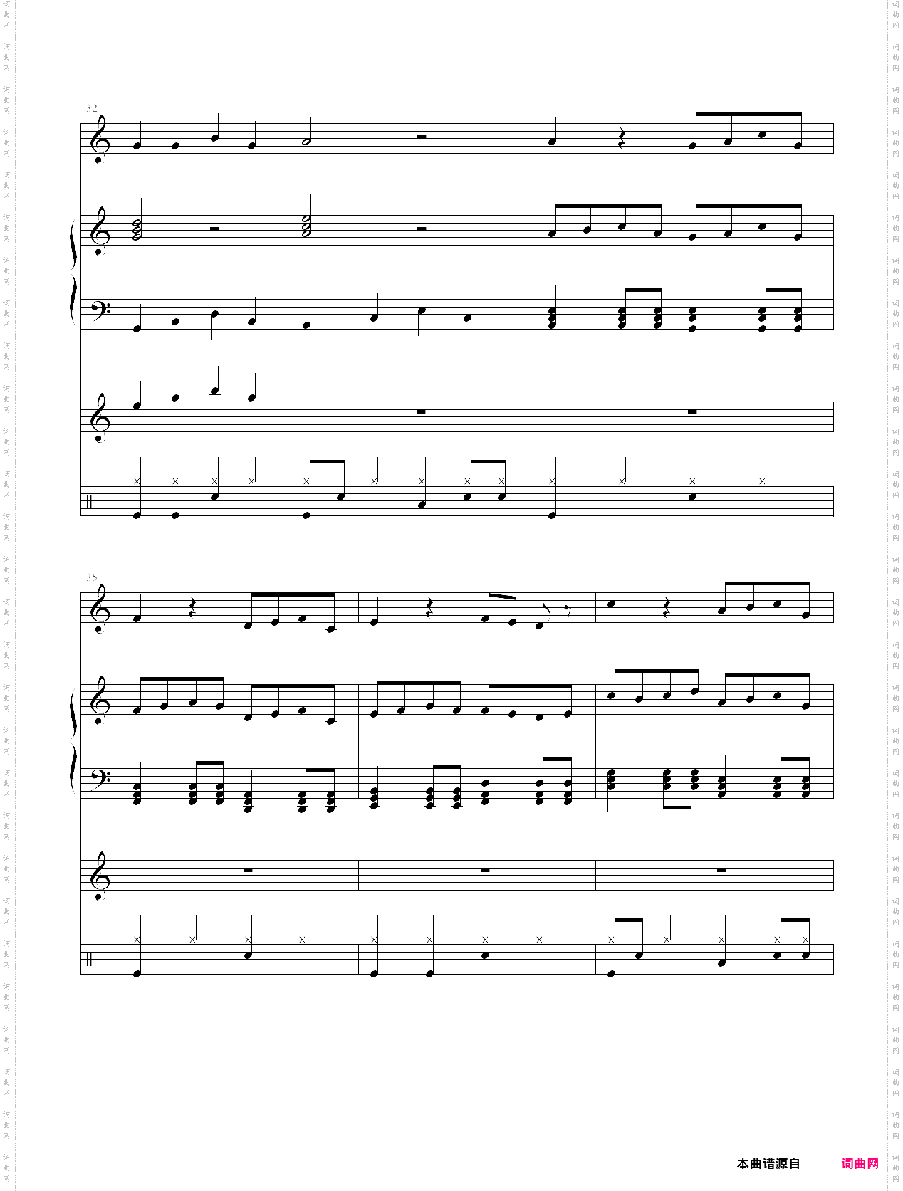 另类圆号，钢琴伴奏总谱