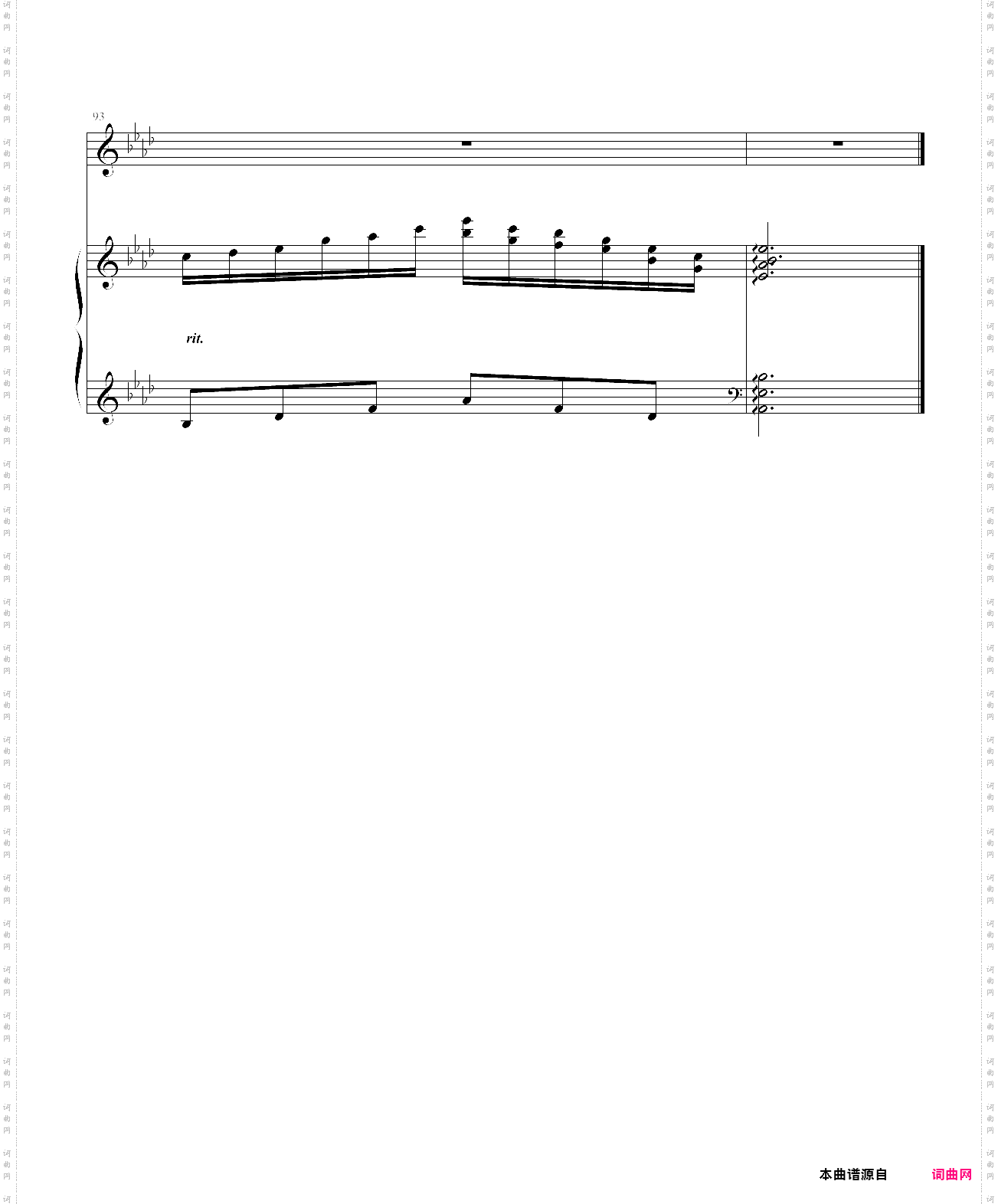 日光钢琴弹唱谱