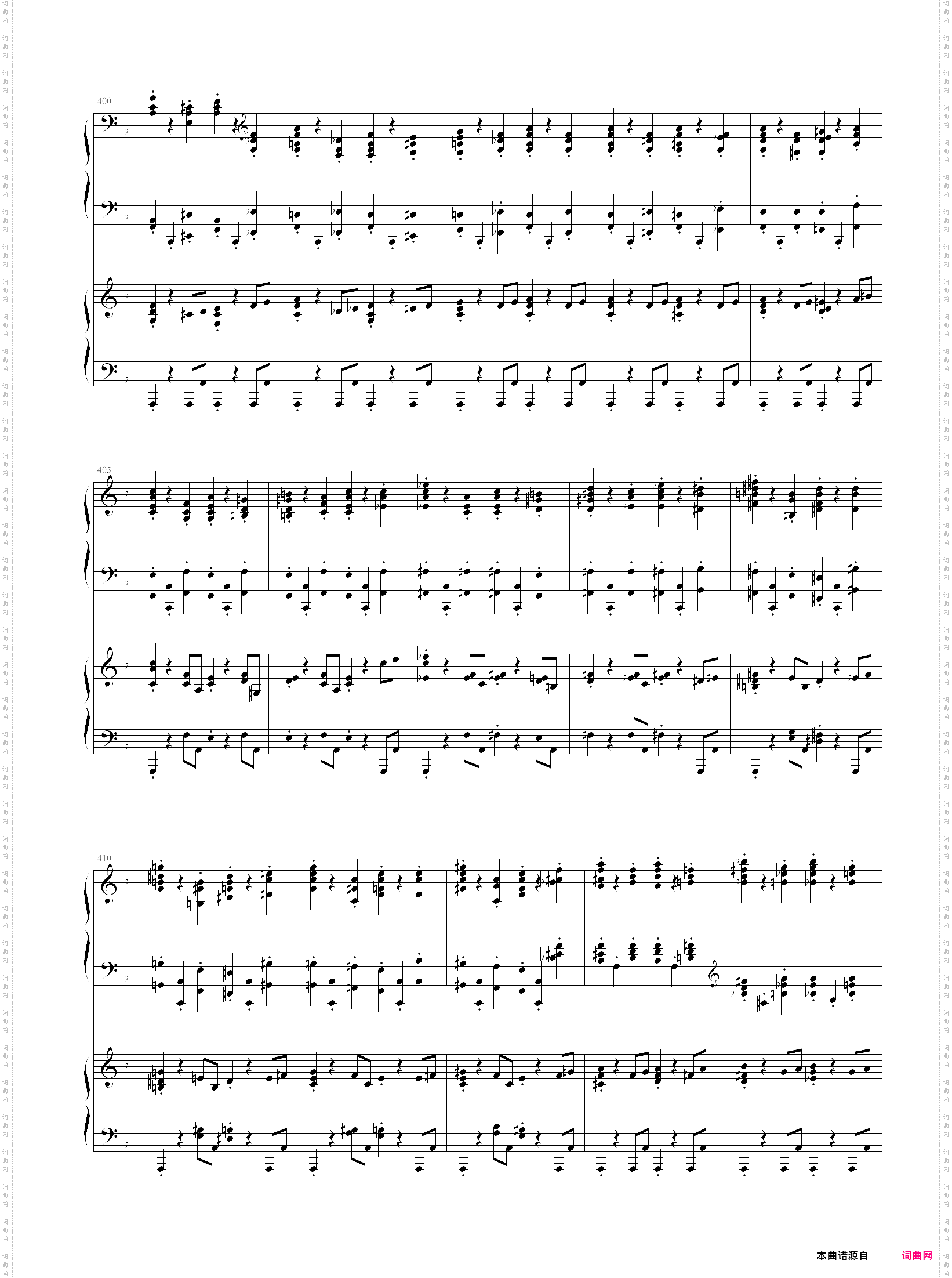 拉三第三乐章，41页双钢琴谱，最难钢琴曲