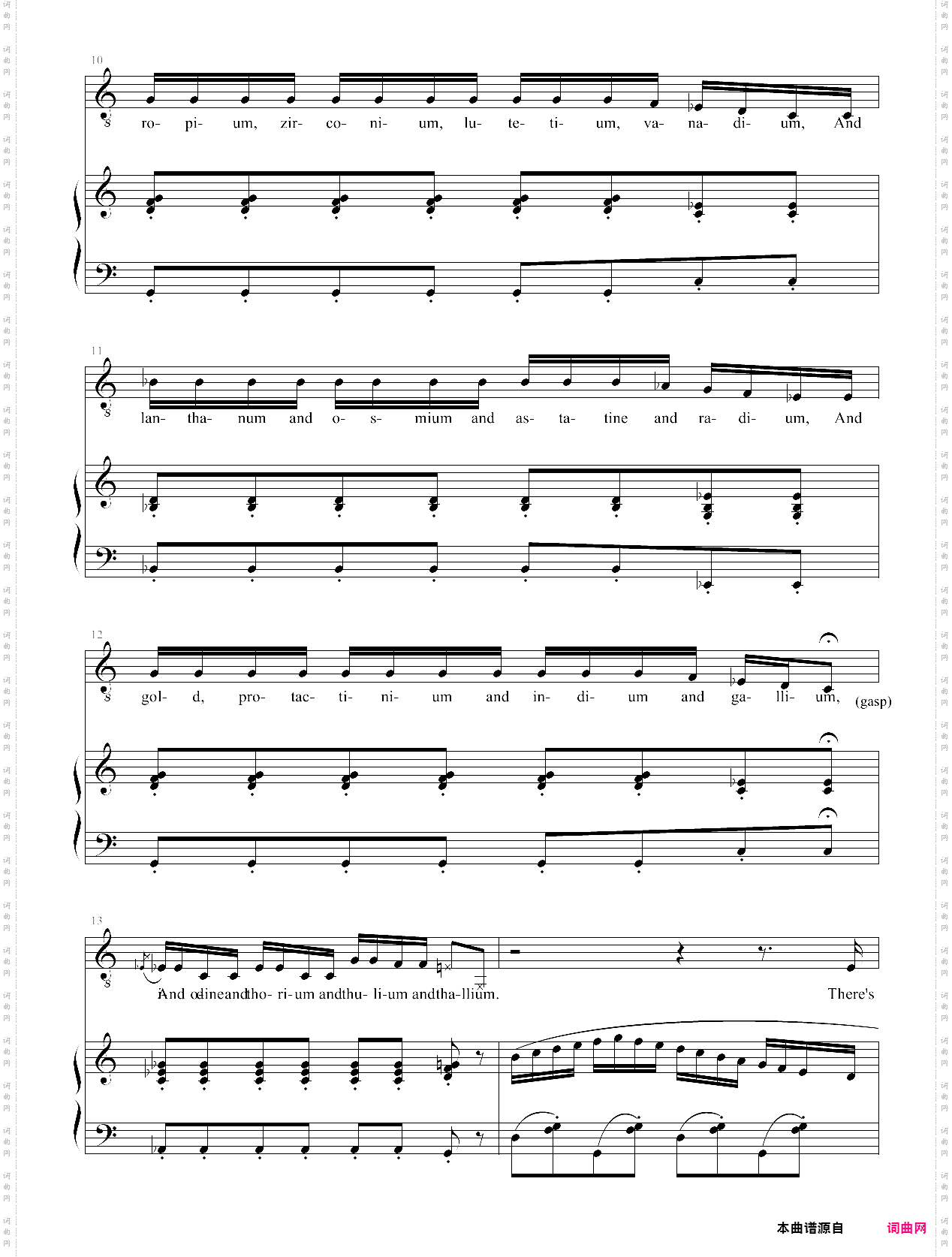 the element song 元素周期表之歌